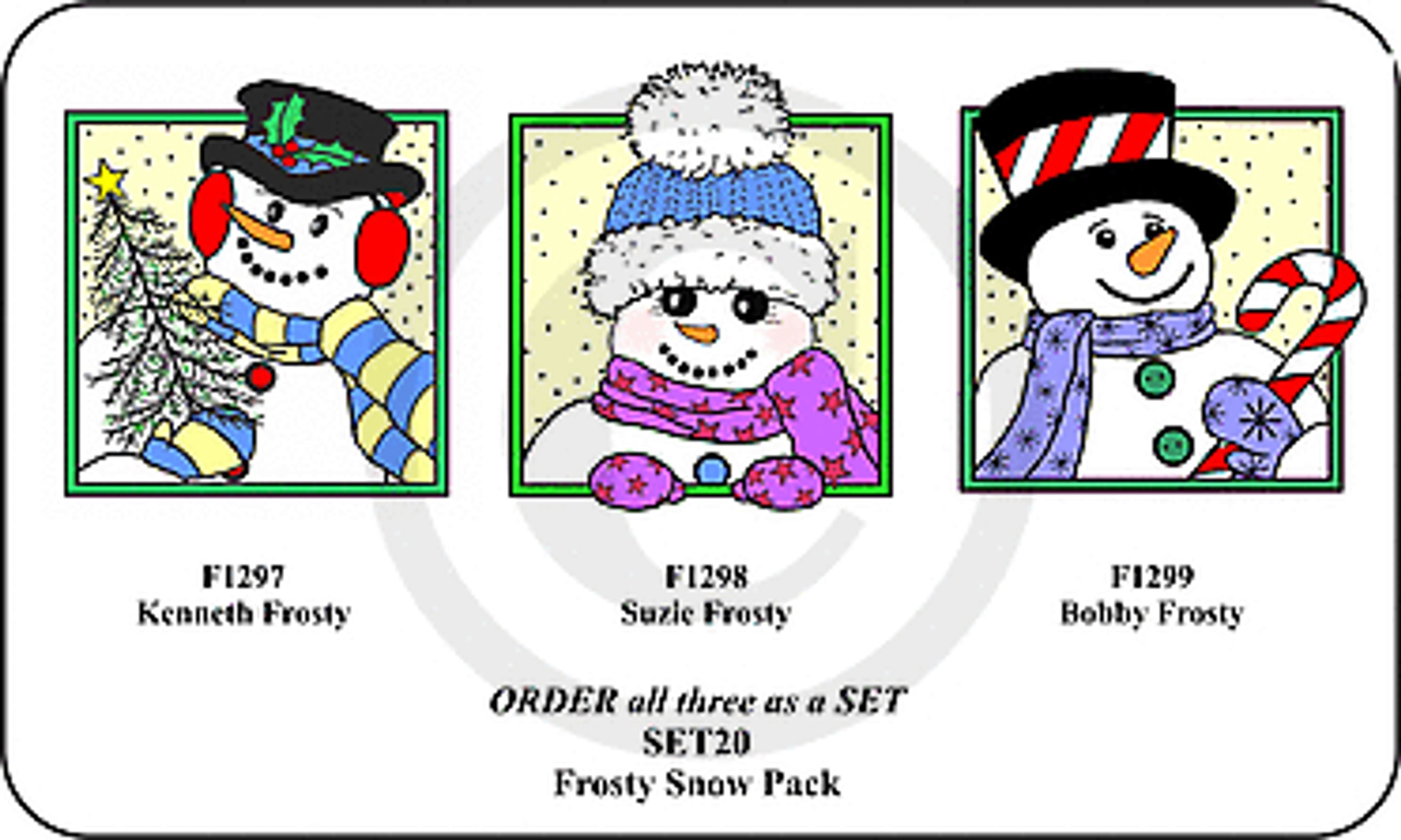 Frog's Whiskers Ink Stamp - Frosty Snowman Pack