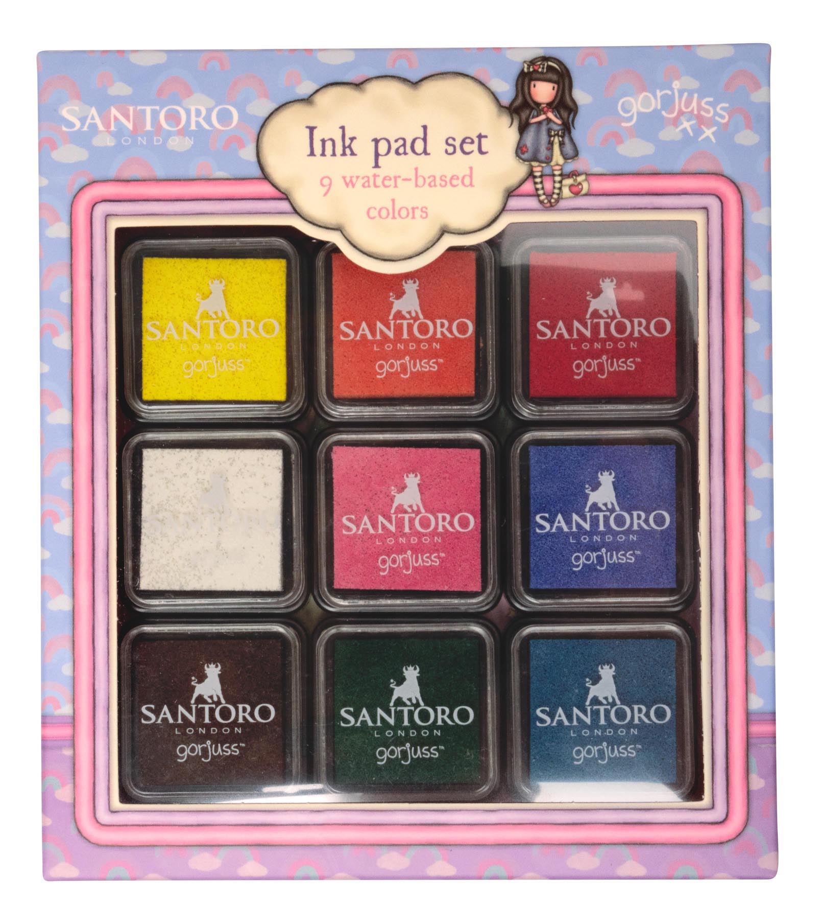 SAN Ink Pads Gorjuss - Be Kind 9 Colors 120x138x20mm 9 PC nr.25