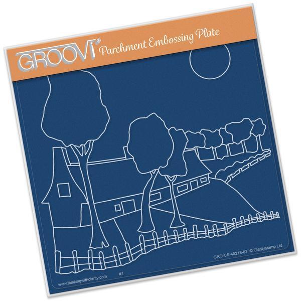 Groovi Plate - Farmhouse Landscape A5 Sq