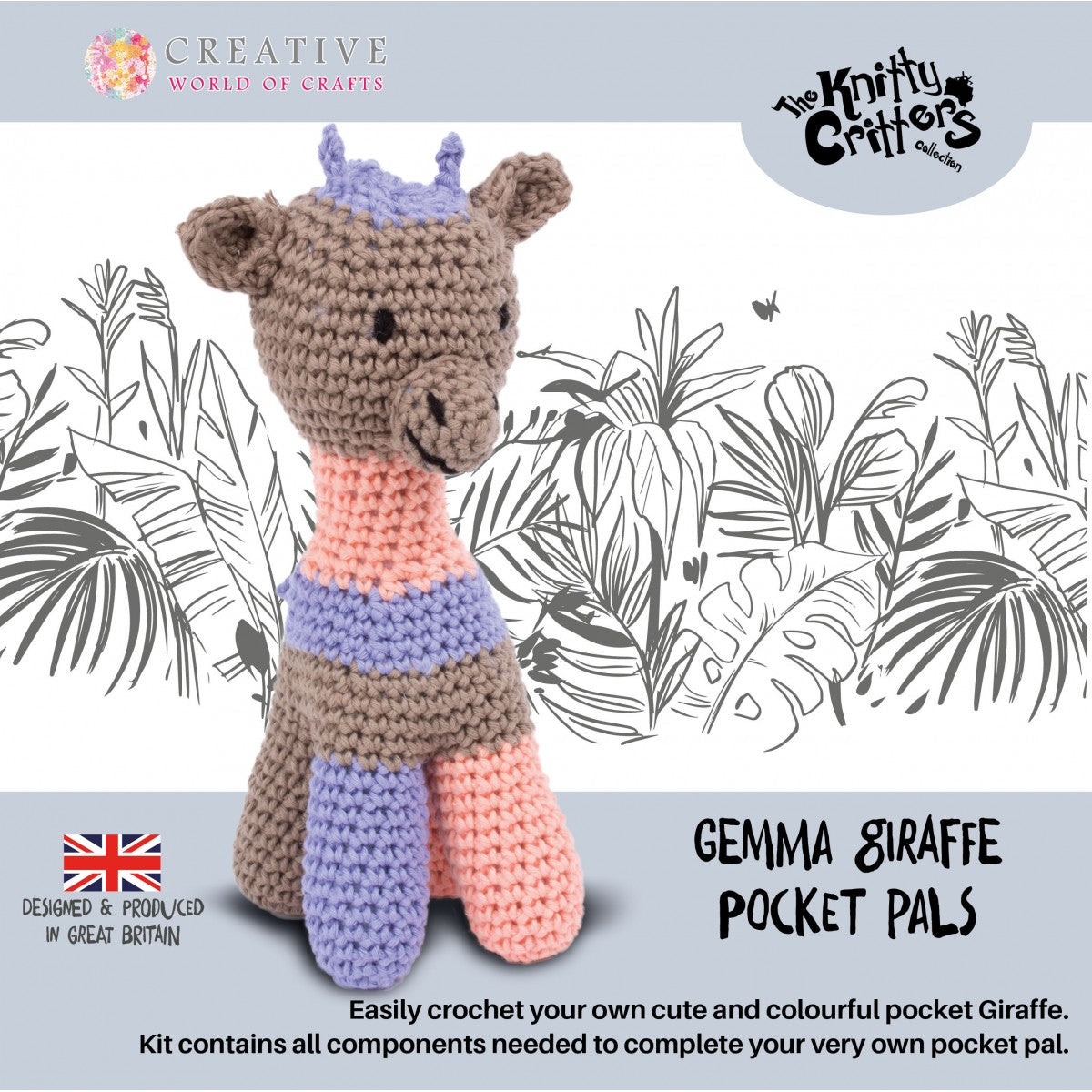 Knitty Critters Pocket Pals – Gemma Giraffe