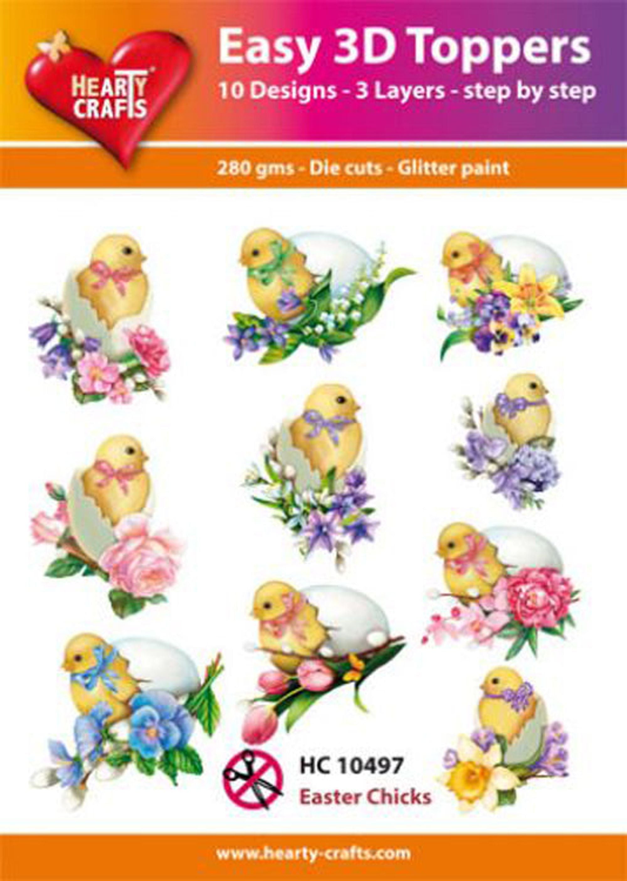 Hearty Crafts Easy 3D Toppers Easter Chicks