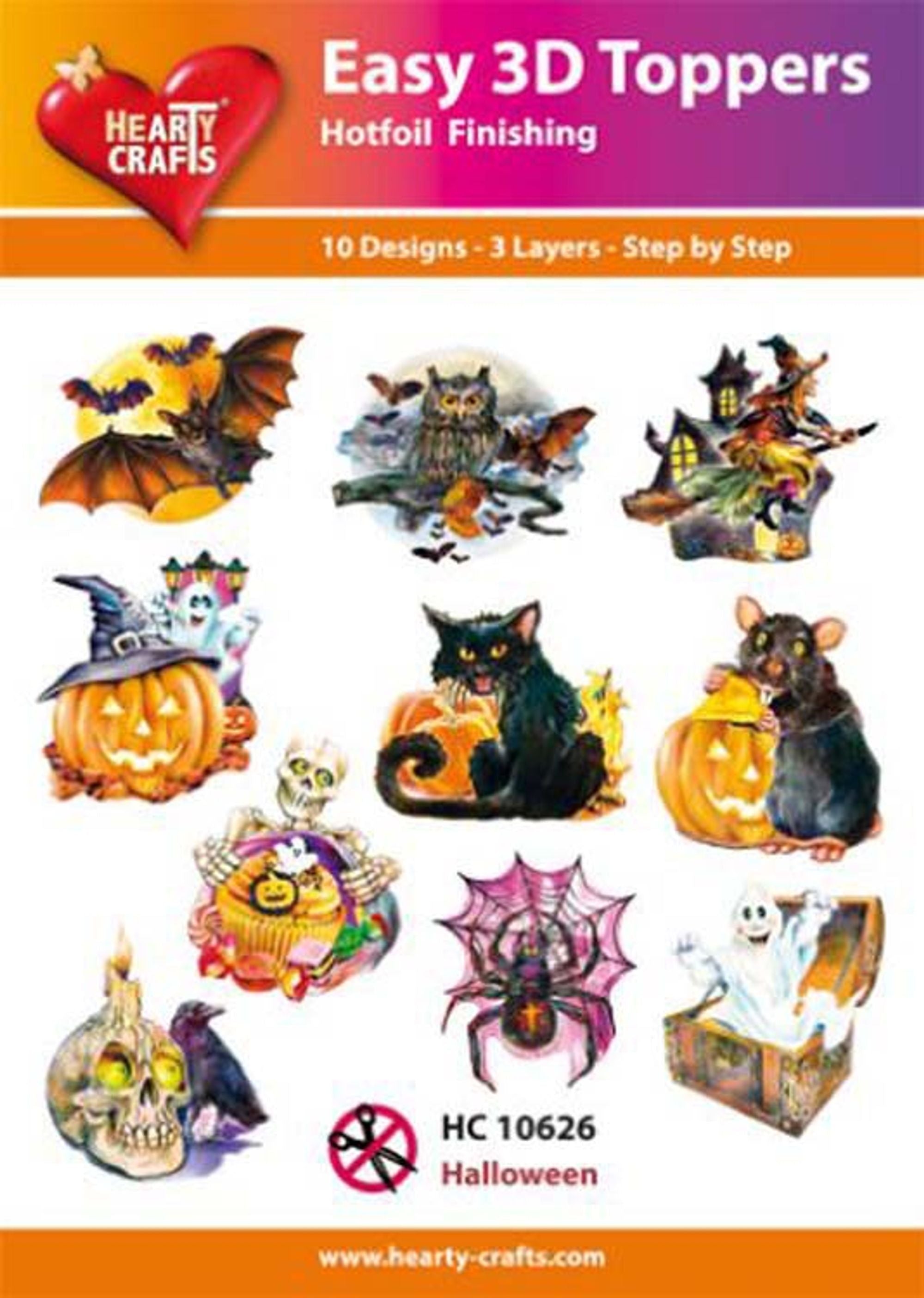 Hearty Crafts Easy 3D Toppers - Halloween