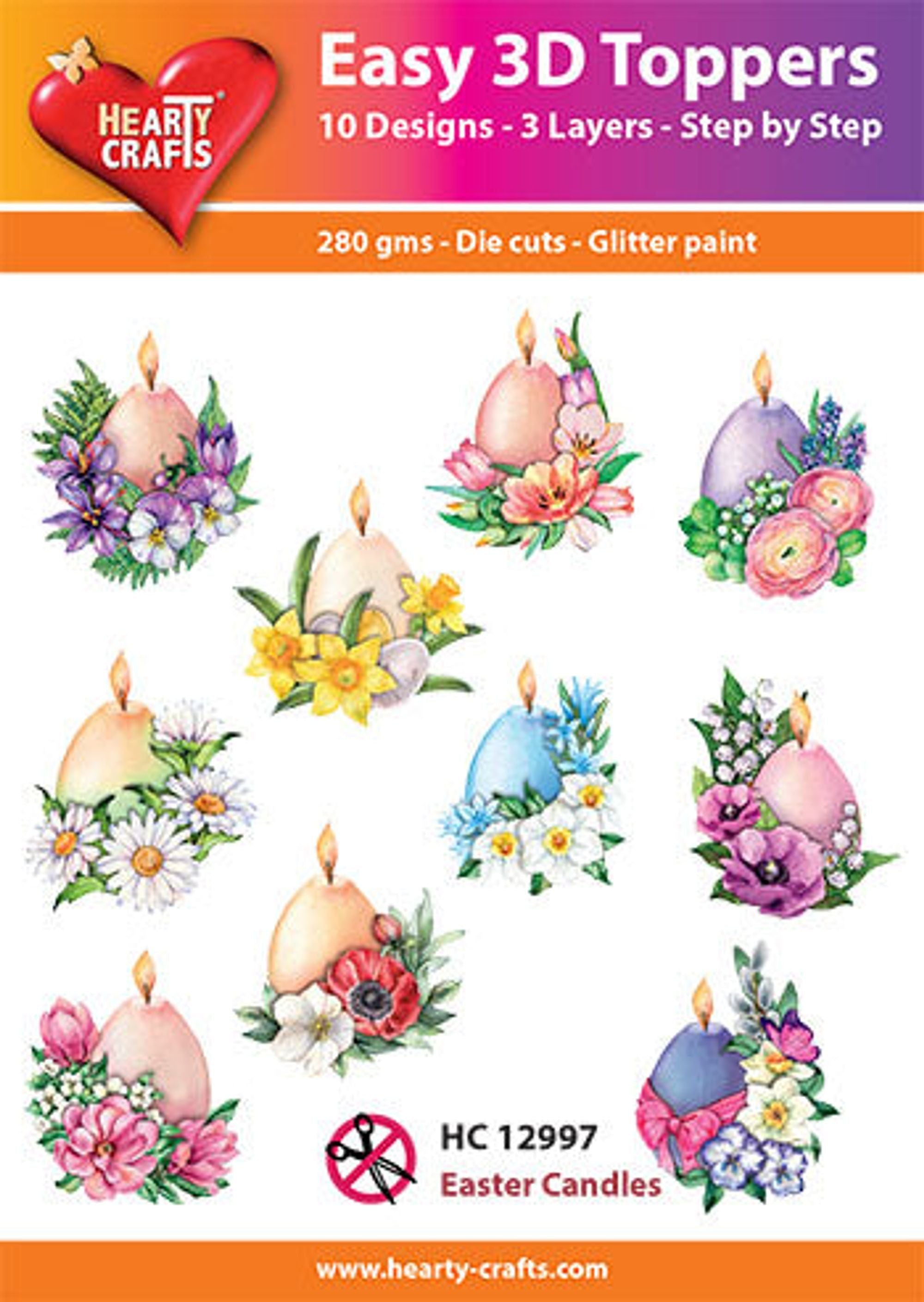 Easy 3D-Toppers Easter Candles