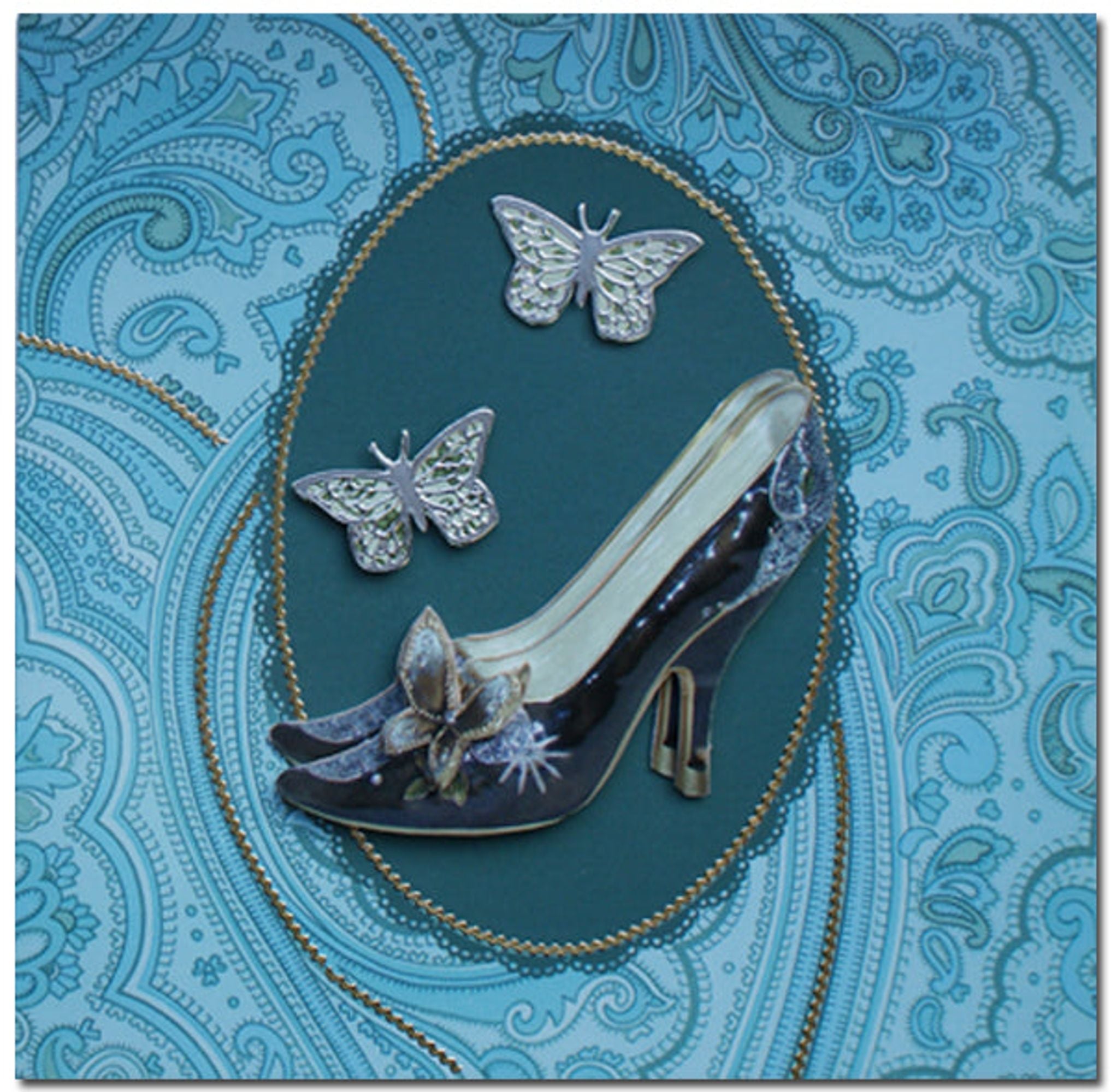 Luxury Dress Up Cards - Blue Oval