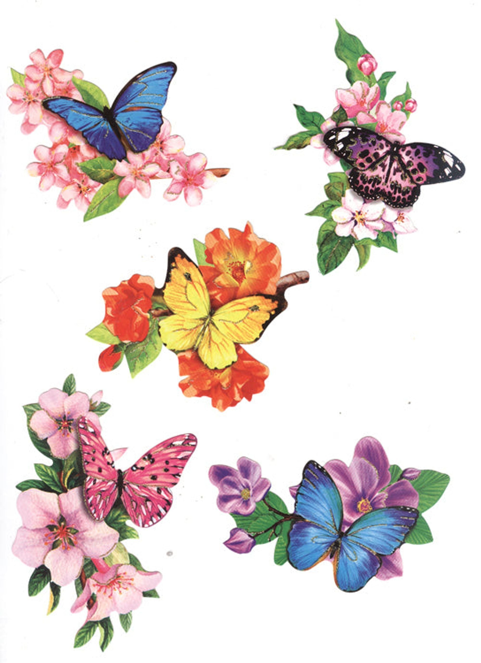 Easy 3D Toppers: Butterflies on Flowers