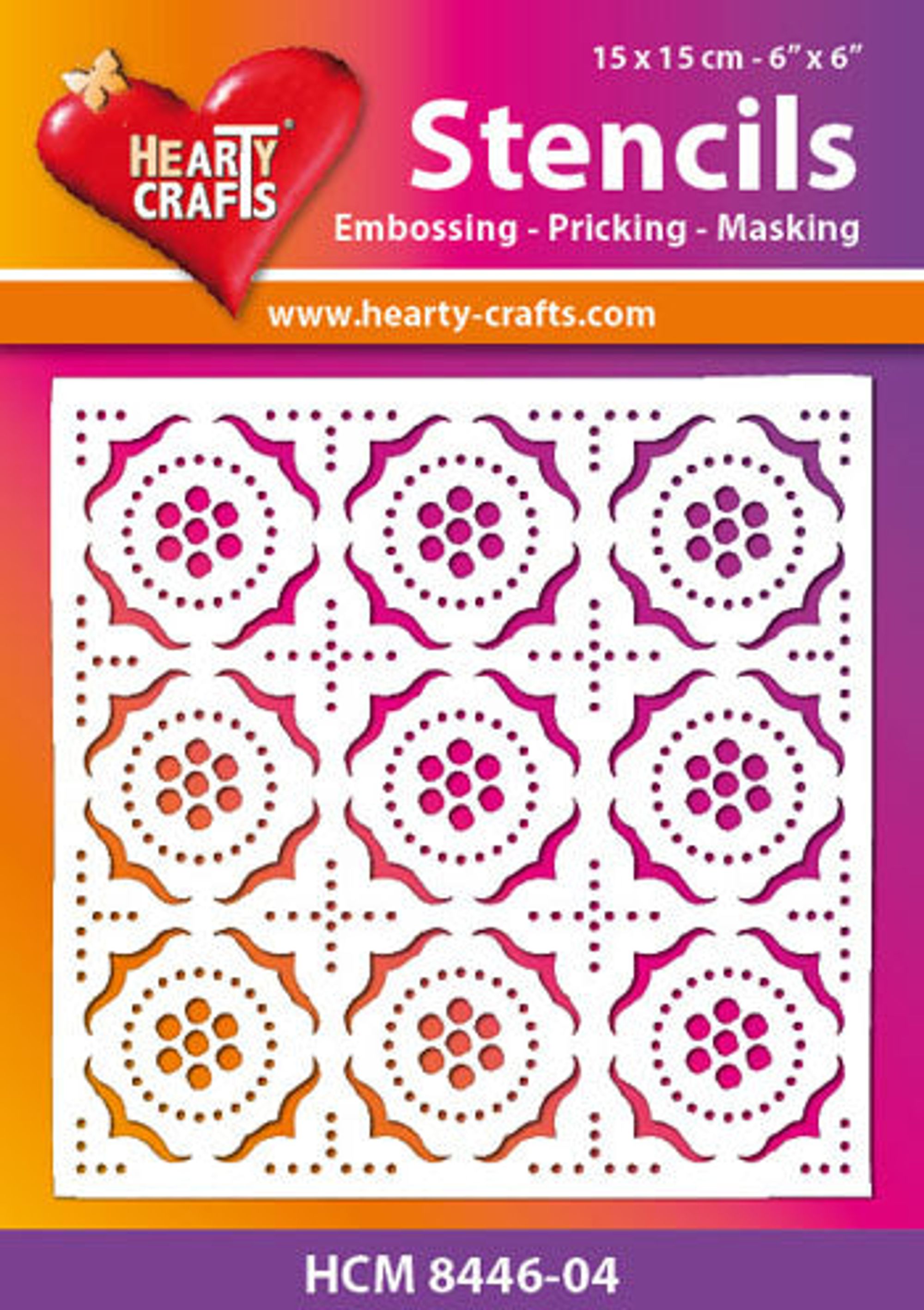Hearty Craft Moroccan Tile Stencil 5 x 5
