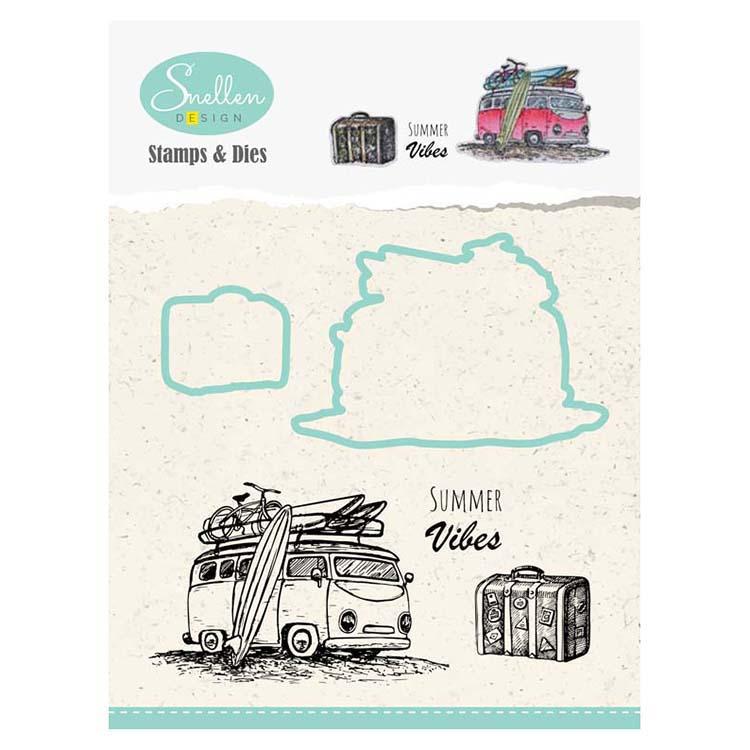 Holiday Die & Stamp Set - Bus