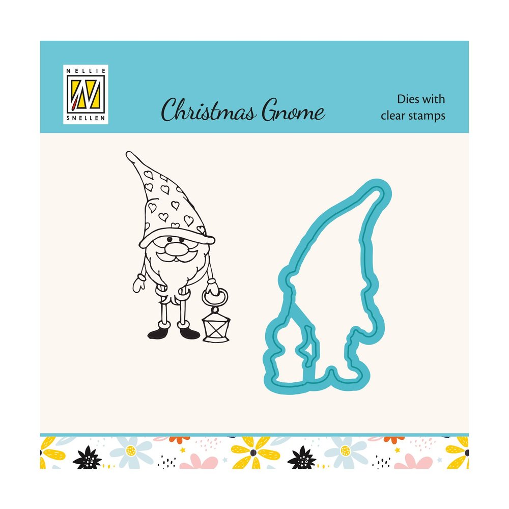 Die & Clear Stamp Set - Xmas Gnome Serie Lantern