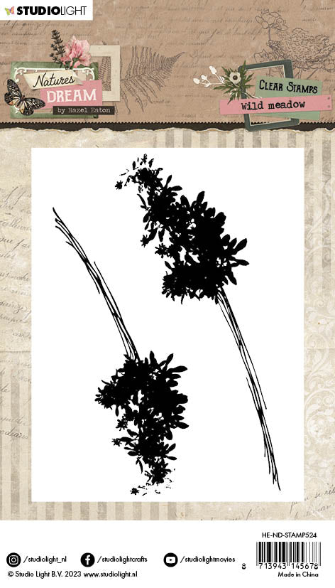 HEN Clear Stamp Wild Meadow Natures Dream 62x93x3mm 2 PC nr.524