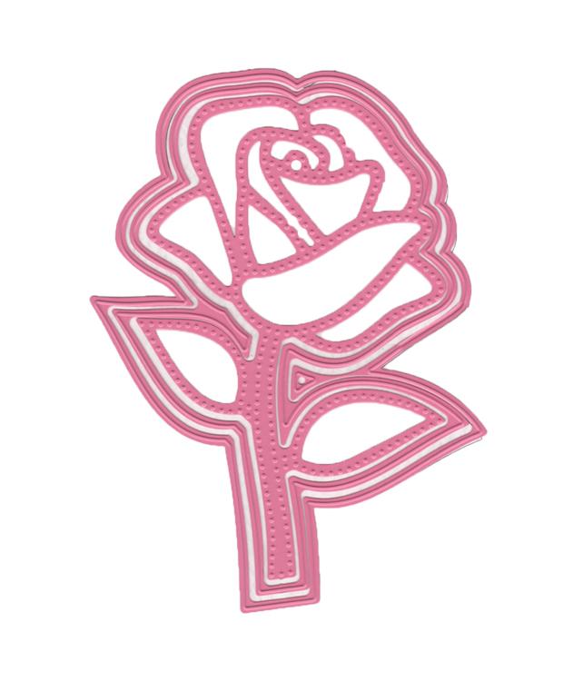 Stitching Dies - Happy Stitches Rose (3 pcs)