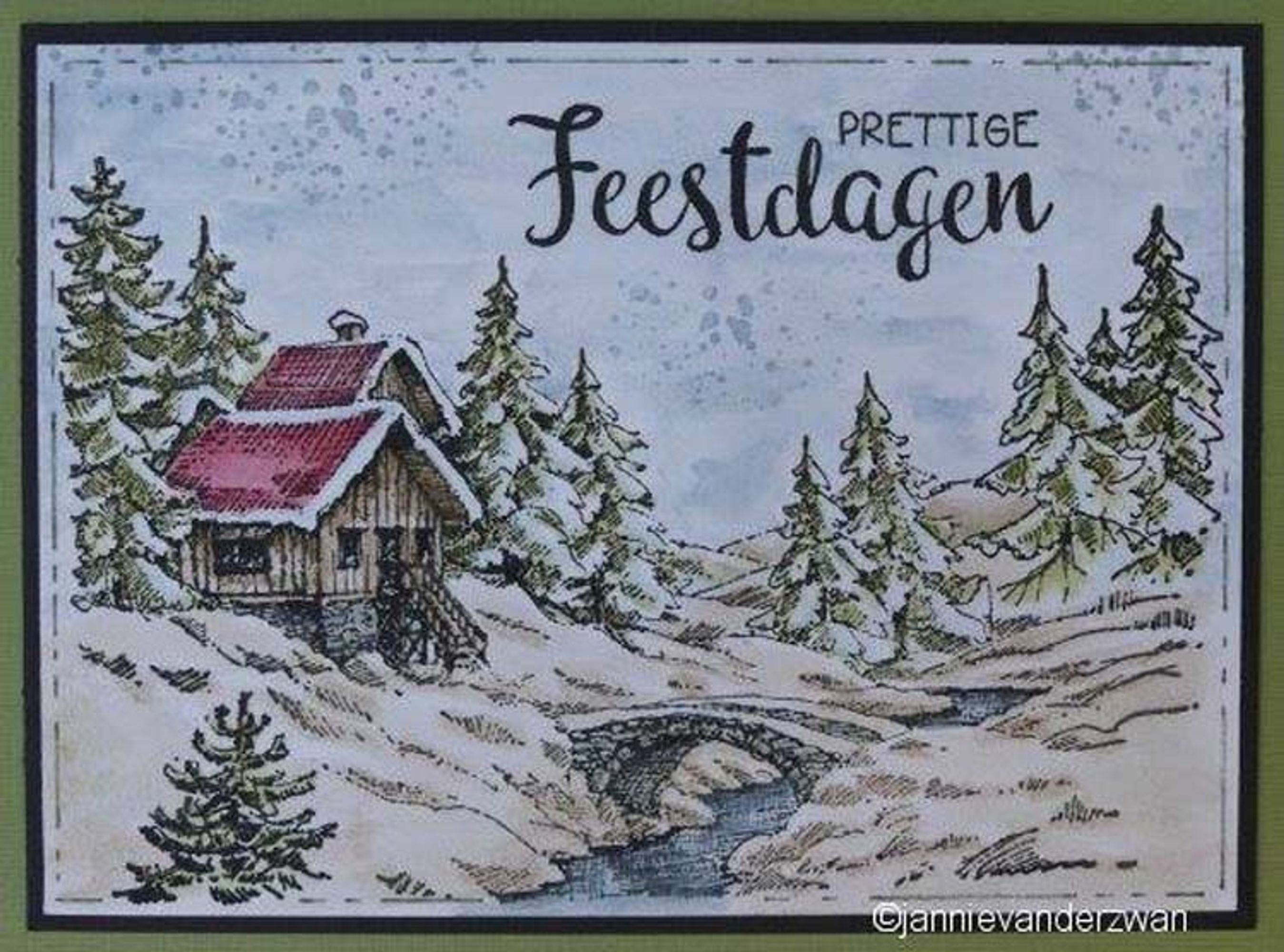 Nellie's Choice Clear Stamp Idyllic Floral Scenes - Winter 1