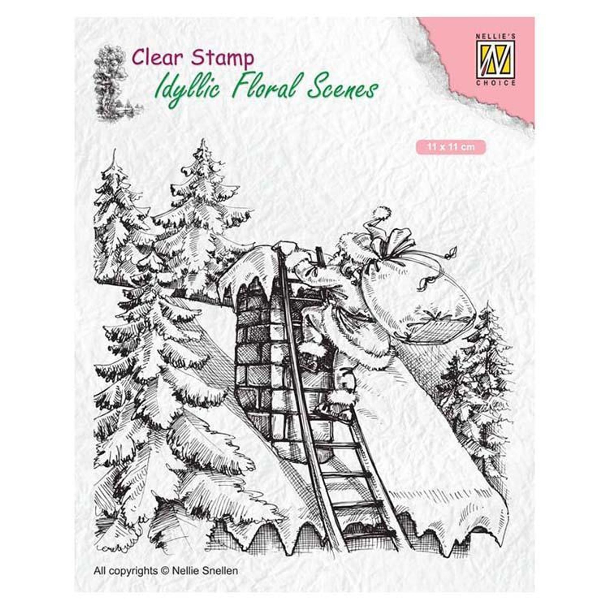 Nellie's Choice Clear Stamp Santa Claus at Work