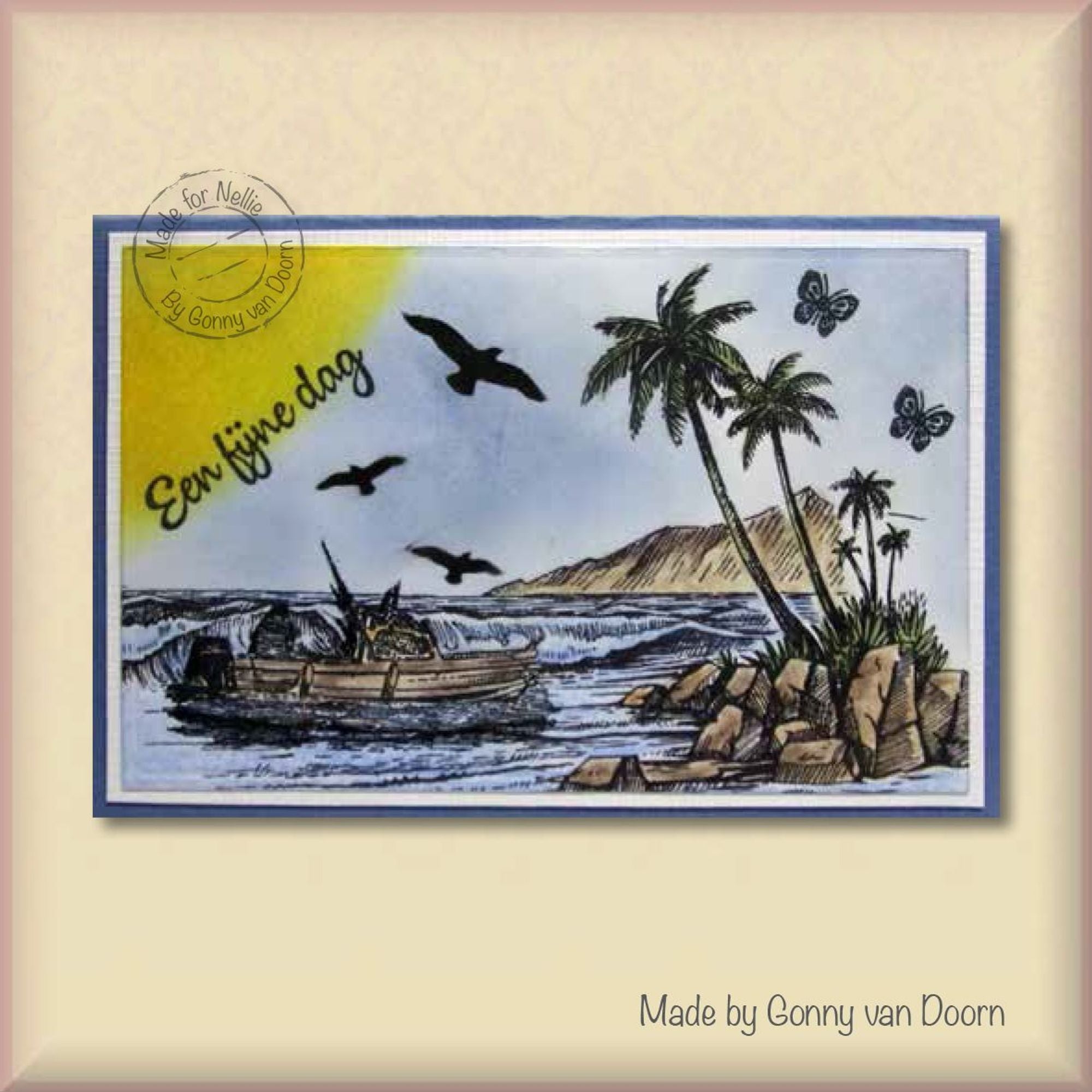 Nellie's Choice Clear Stamp Idyllic Floral Scenes Tropical Coast