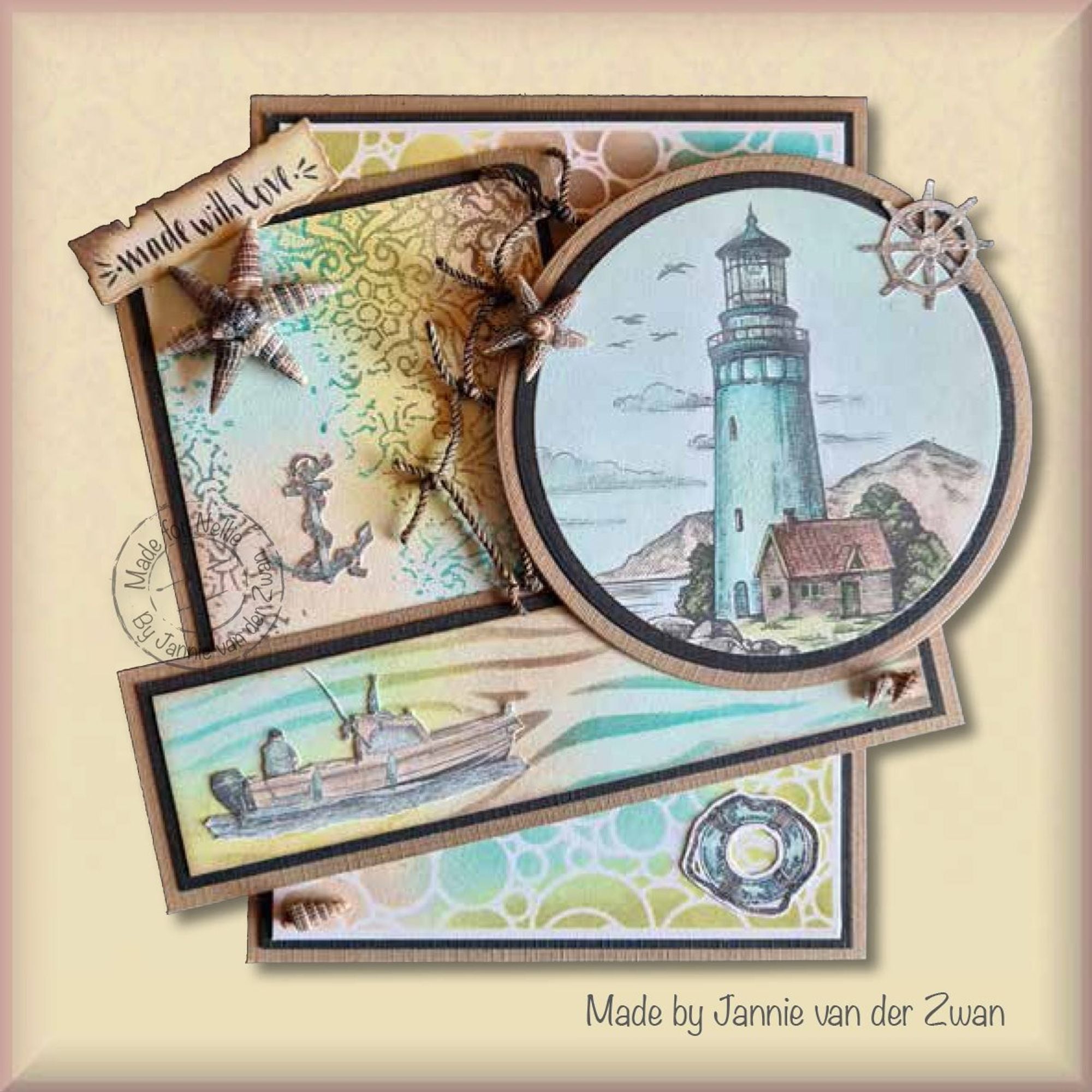Nellie's Choice Clear Stamp Idyllic Floral Scenes Light House