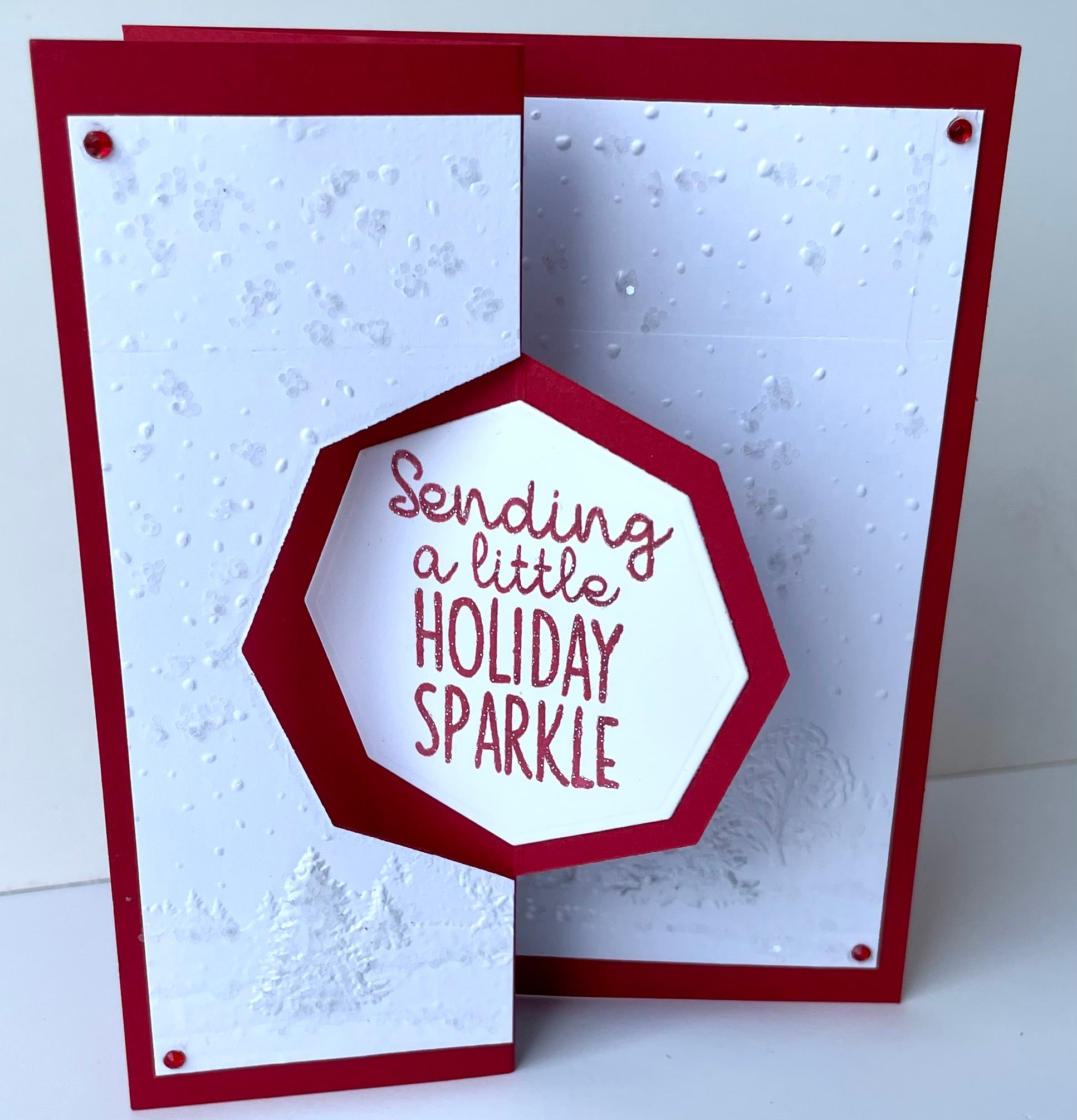 Nellie's Choice 3D Embossing Folder Slimline Size - Snowy Landscape