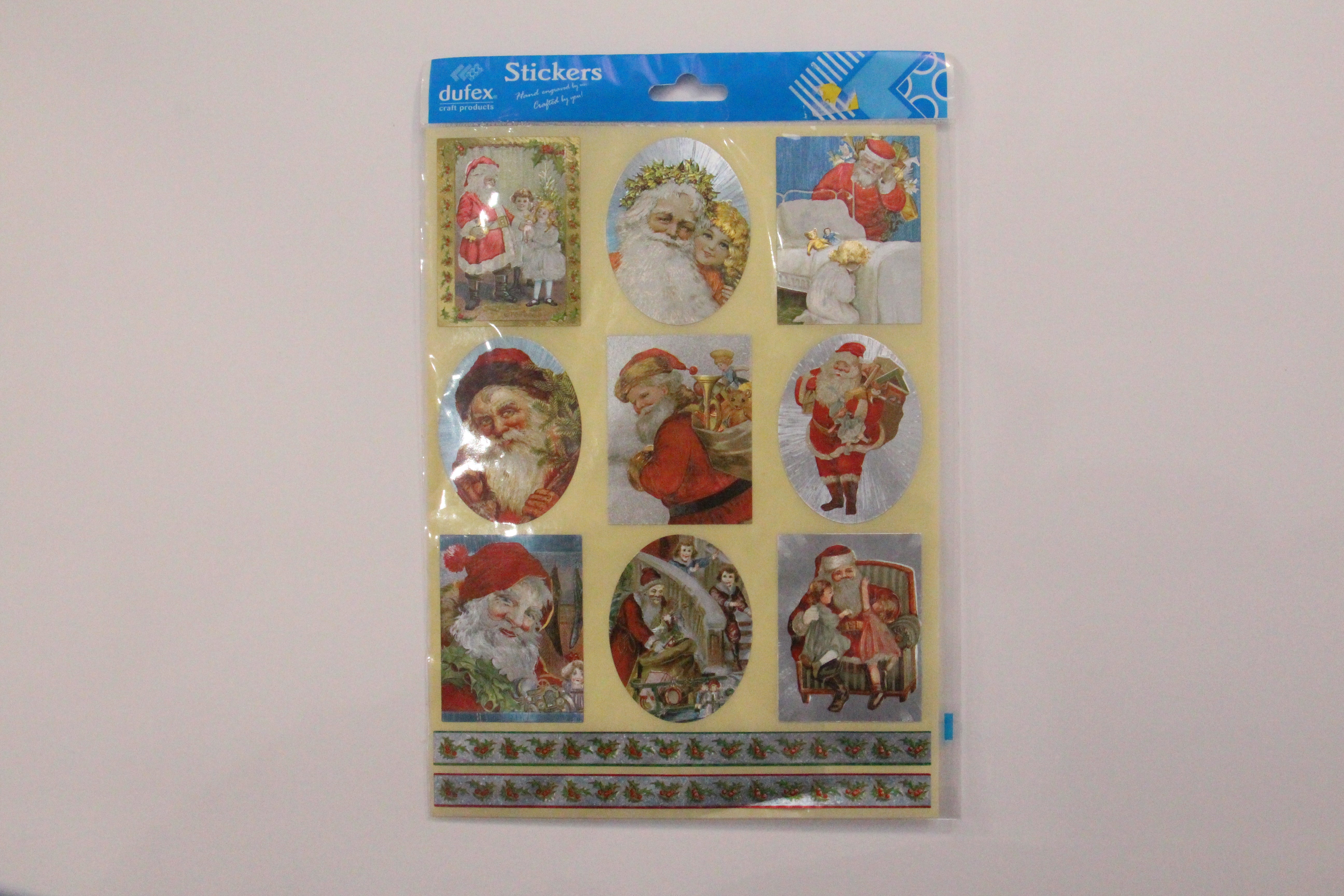 Dufex Metallic Stickers - Victorian Santas