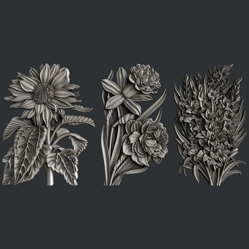 Zuri Designs Flower Blooms Set 1