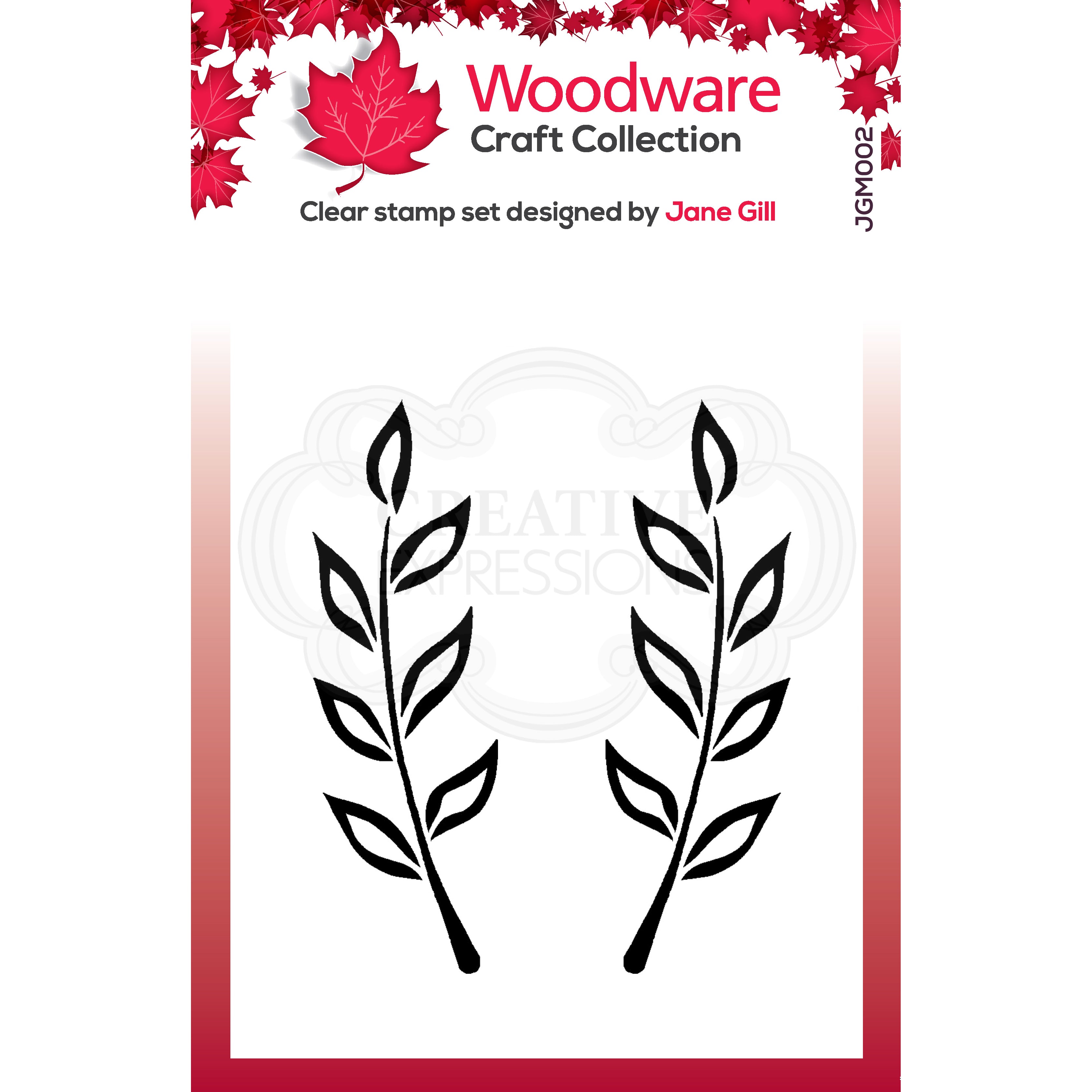 Woodware Clear Singles Fiona Leaf