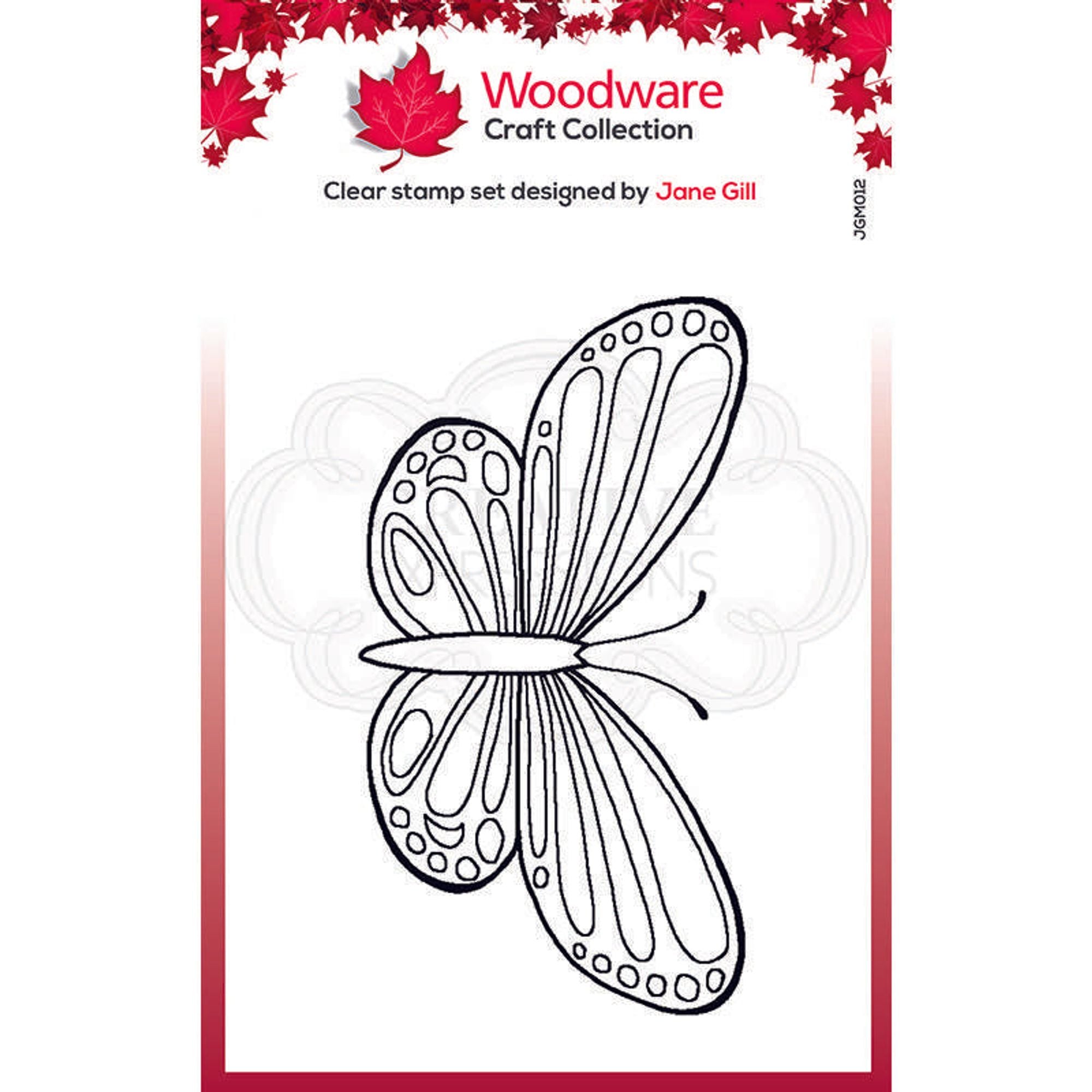 Woodware Clear Singles Mini Wings - Common Blue 2.6 in x 1.7 in Stamp