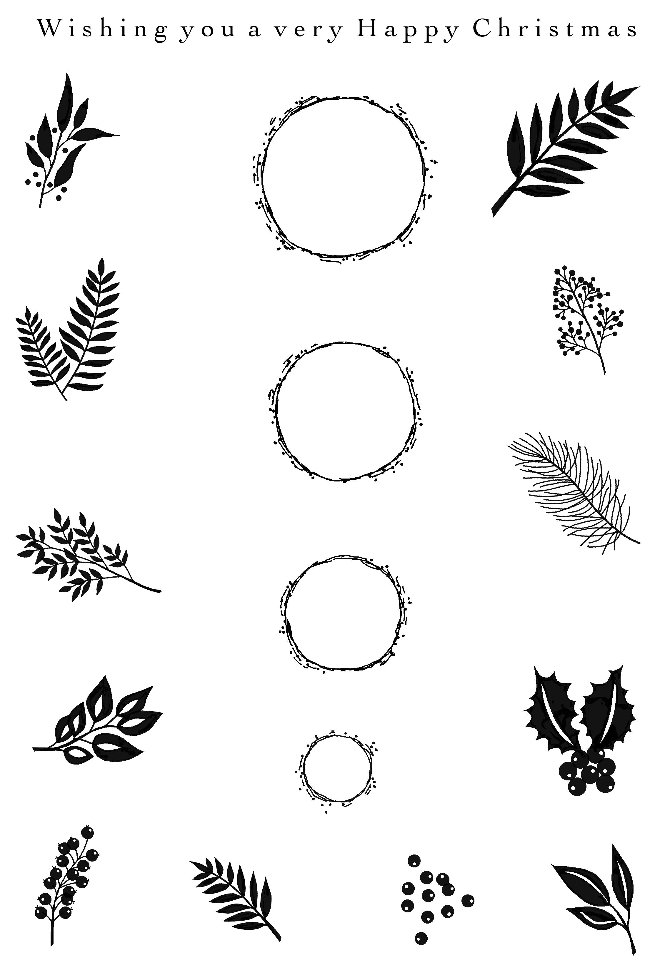 Woodware Clear Singles Bubble Ornaments 4 in x 6 in Stamp Set