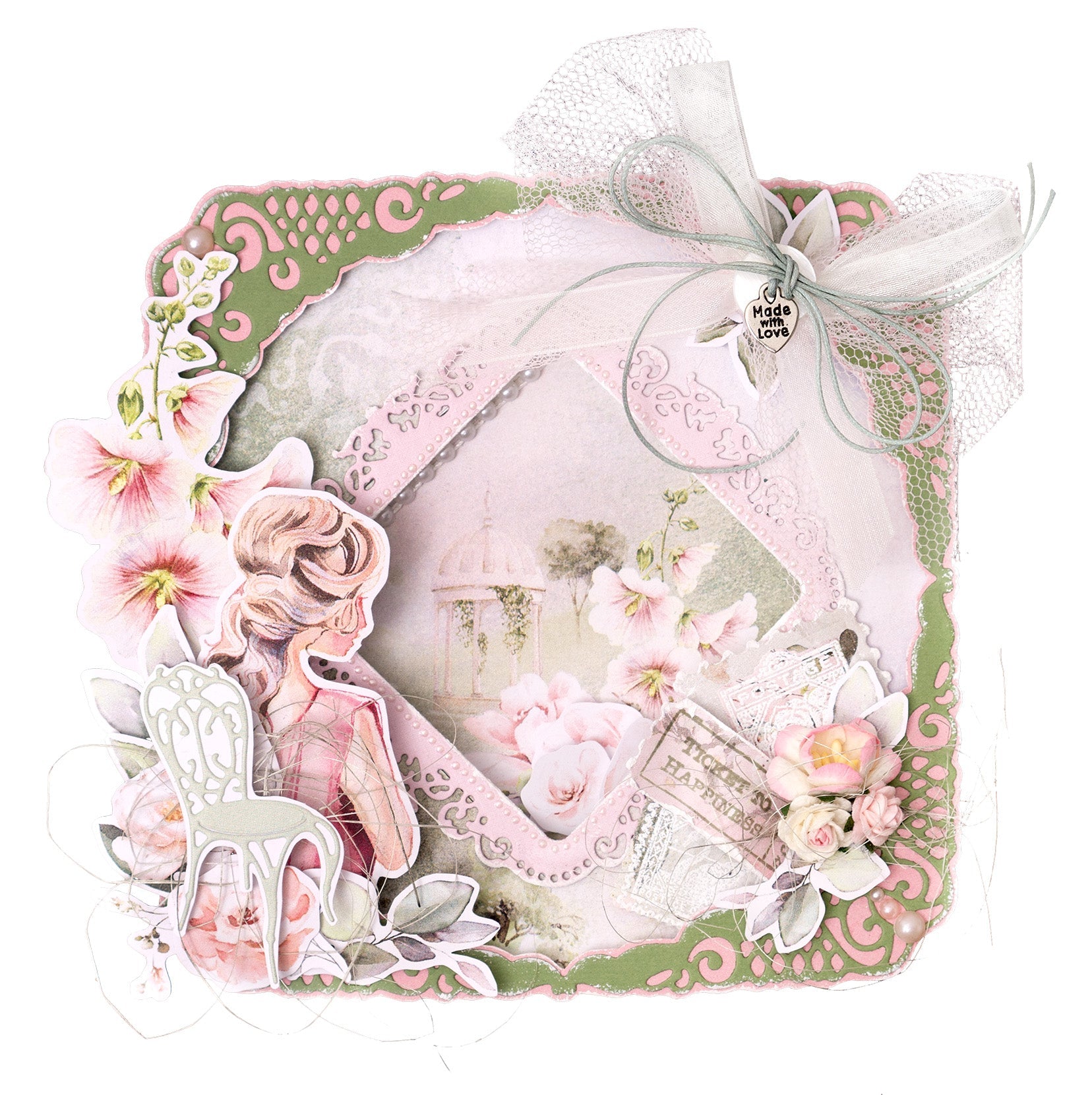 JMA Cutting Die Chair & Frame Romantic Moments 150x150x1mm 6 PC nr.572