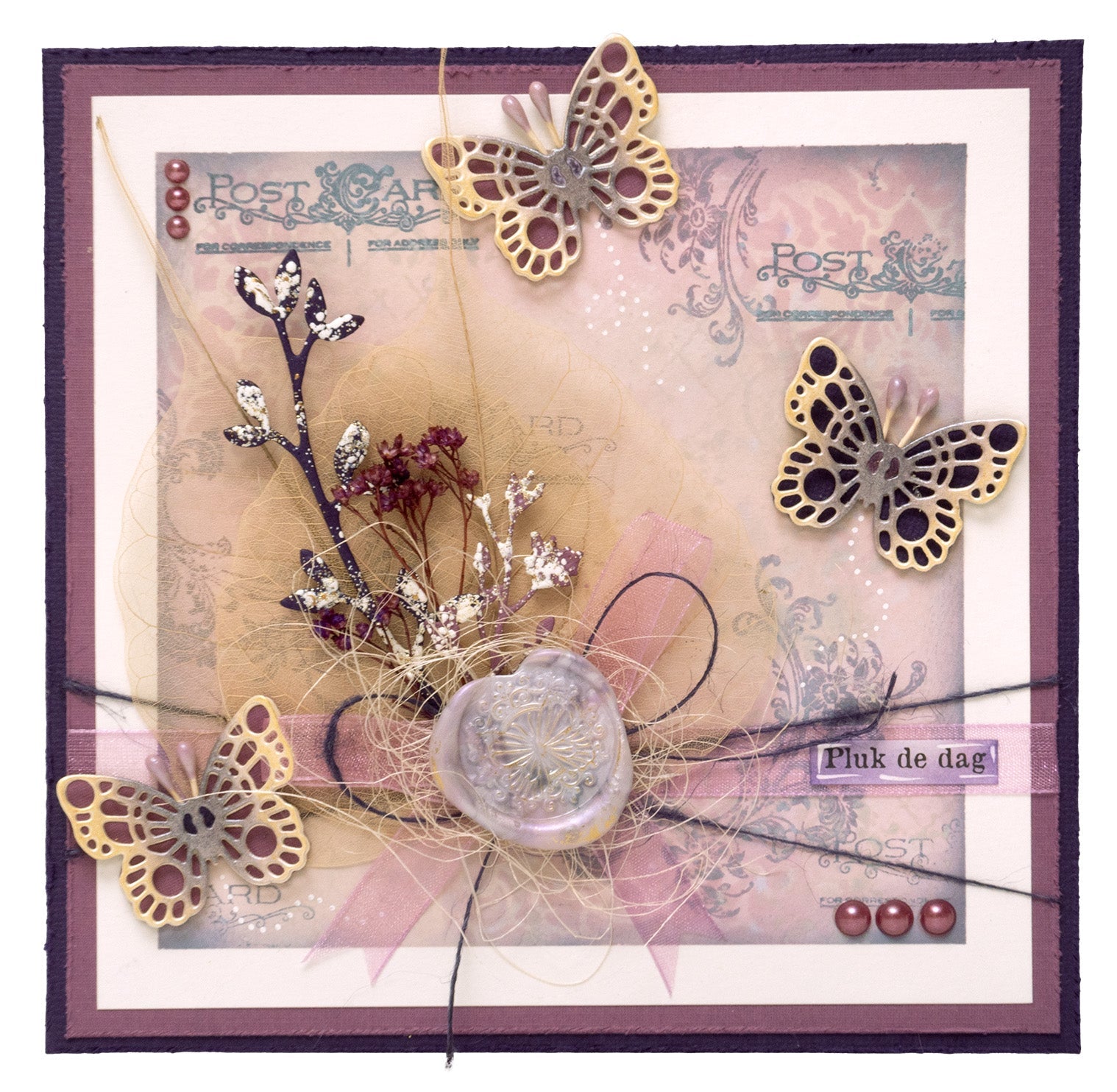 JMA Ribbon Organza & Hemp - Purples Victorian Dreams 4 PC