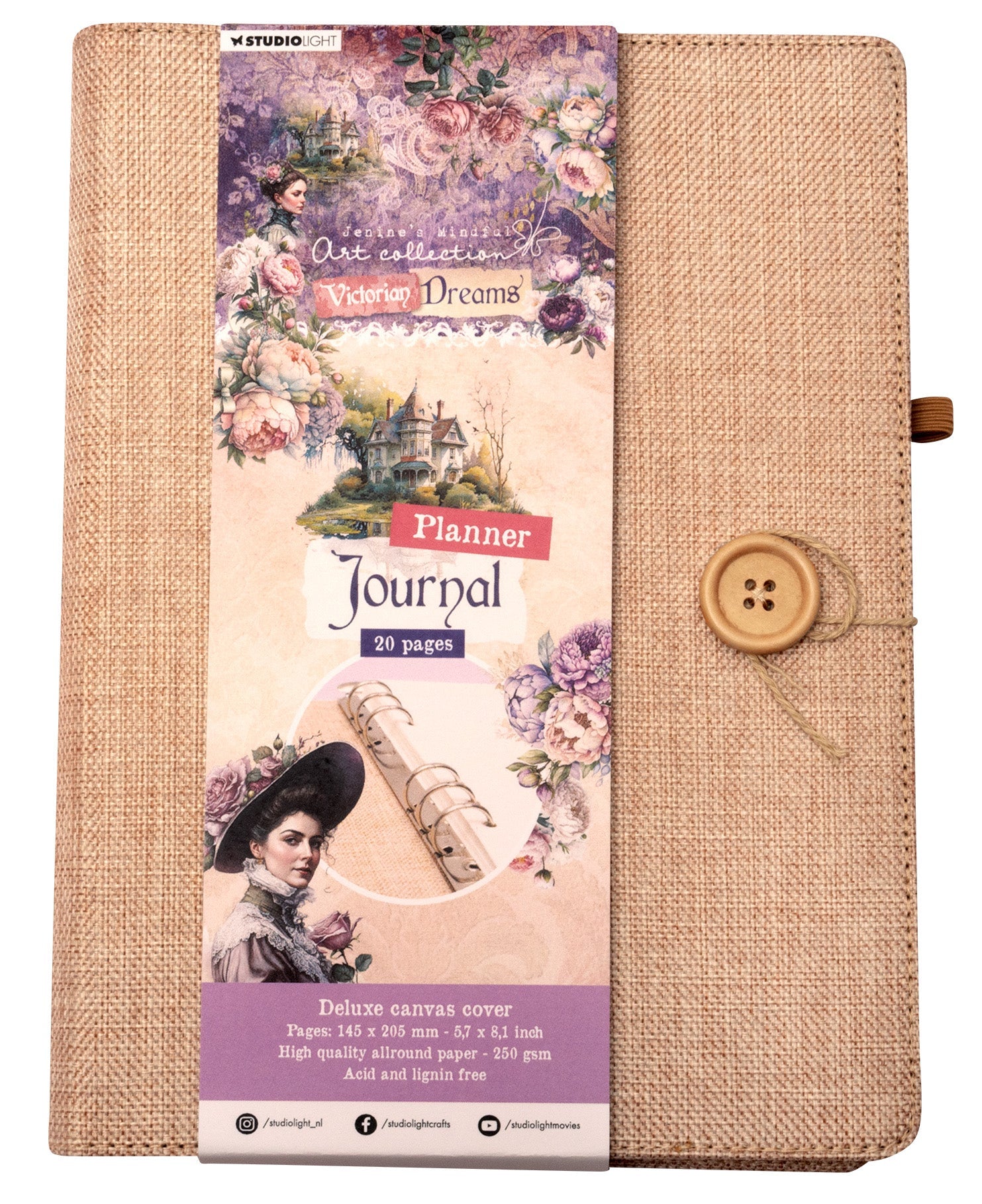 JMA Journal Deluxe Canvas Planner Victorian Dreams 20 SH