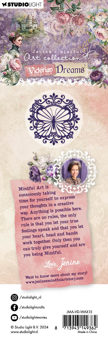 JMA Wax Stamp With Handle Embellished Butterfly Victorian Dreams 1 PC