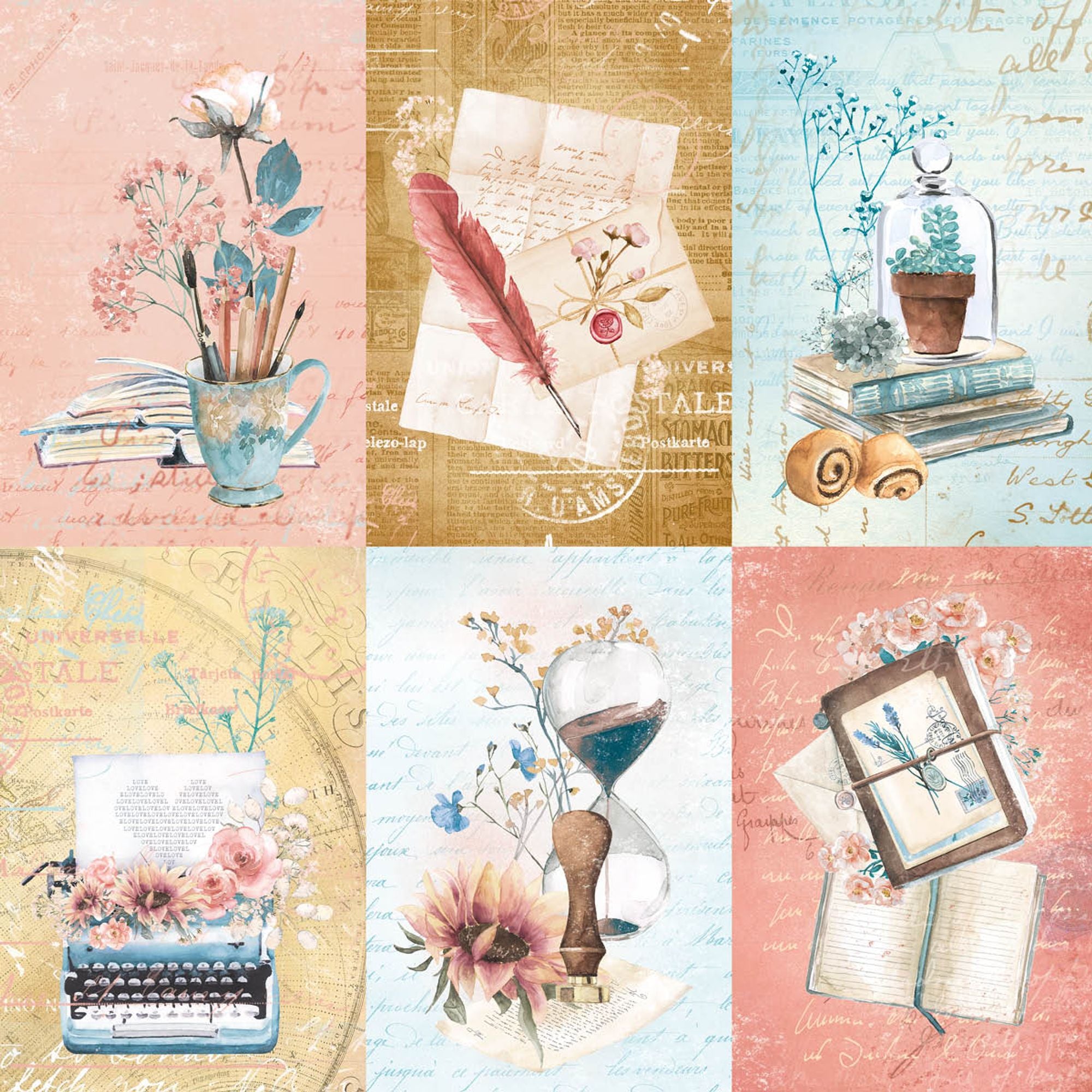 JMA Paper Pad Mixed Designs Write Your Story 203x203x9mm 36 SH nr.35