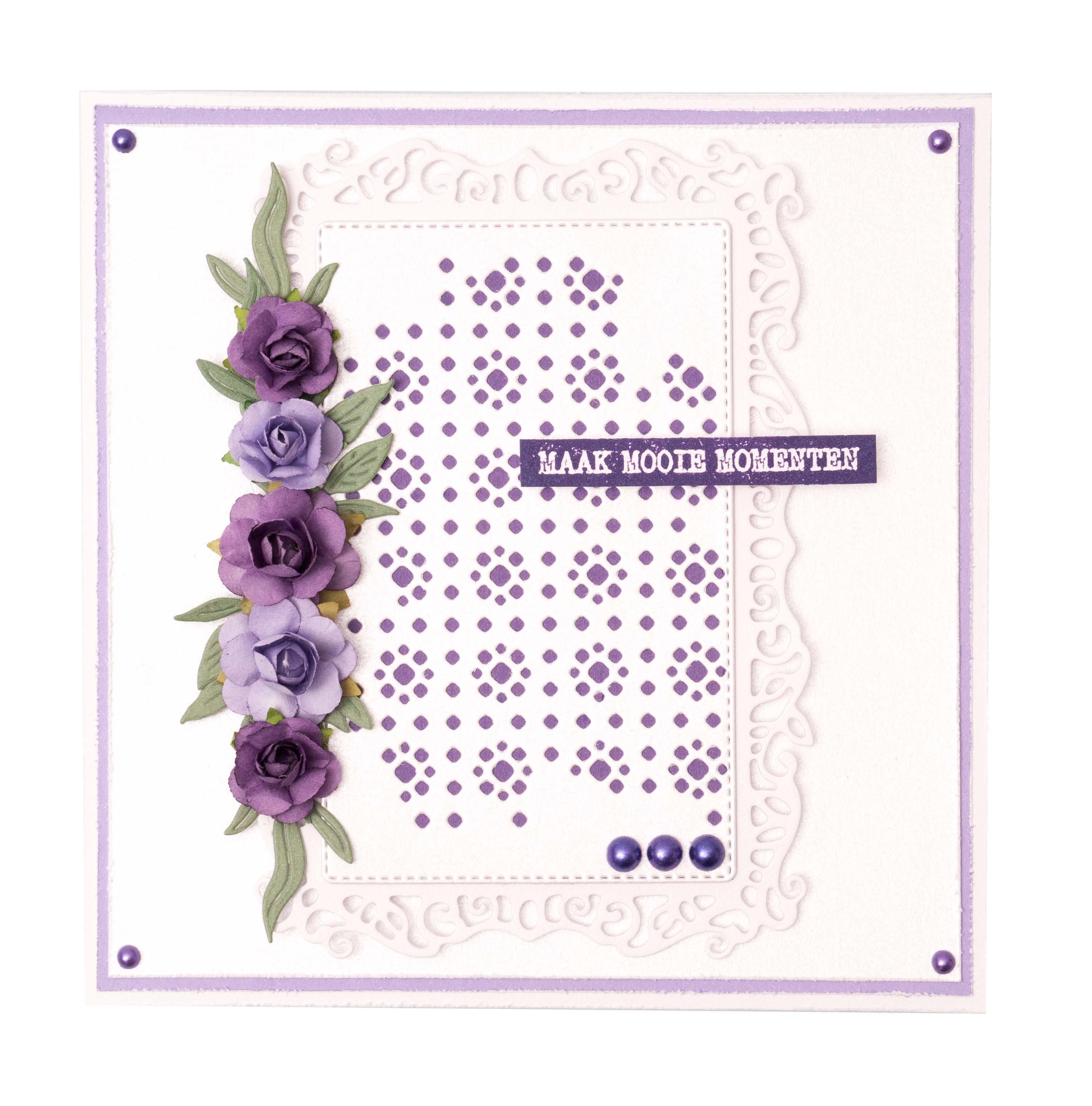 JMA Paper Flowers Purples & Pinks 2cm&1.5cm Essentials 90x120x10mm 20 PC nr.09