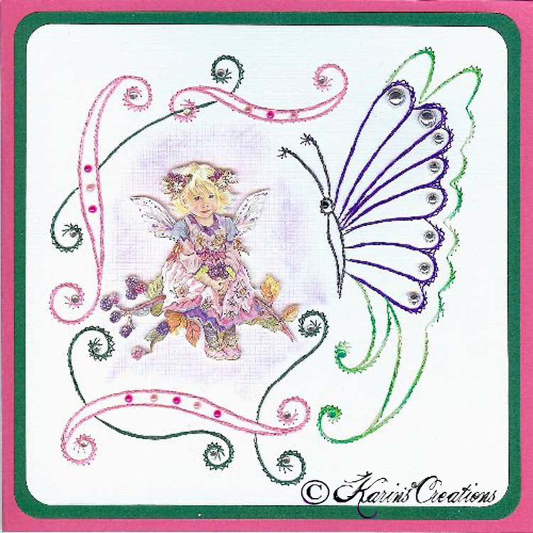 KC Embroidery Pattern - Butterfly Border