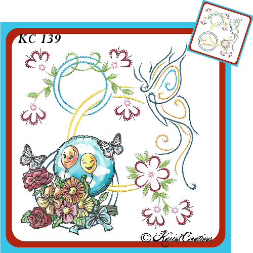 KC Embroidery Pattern - Butterfly Flourish and Ring