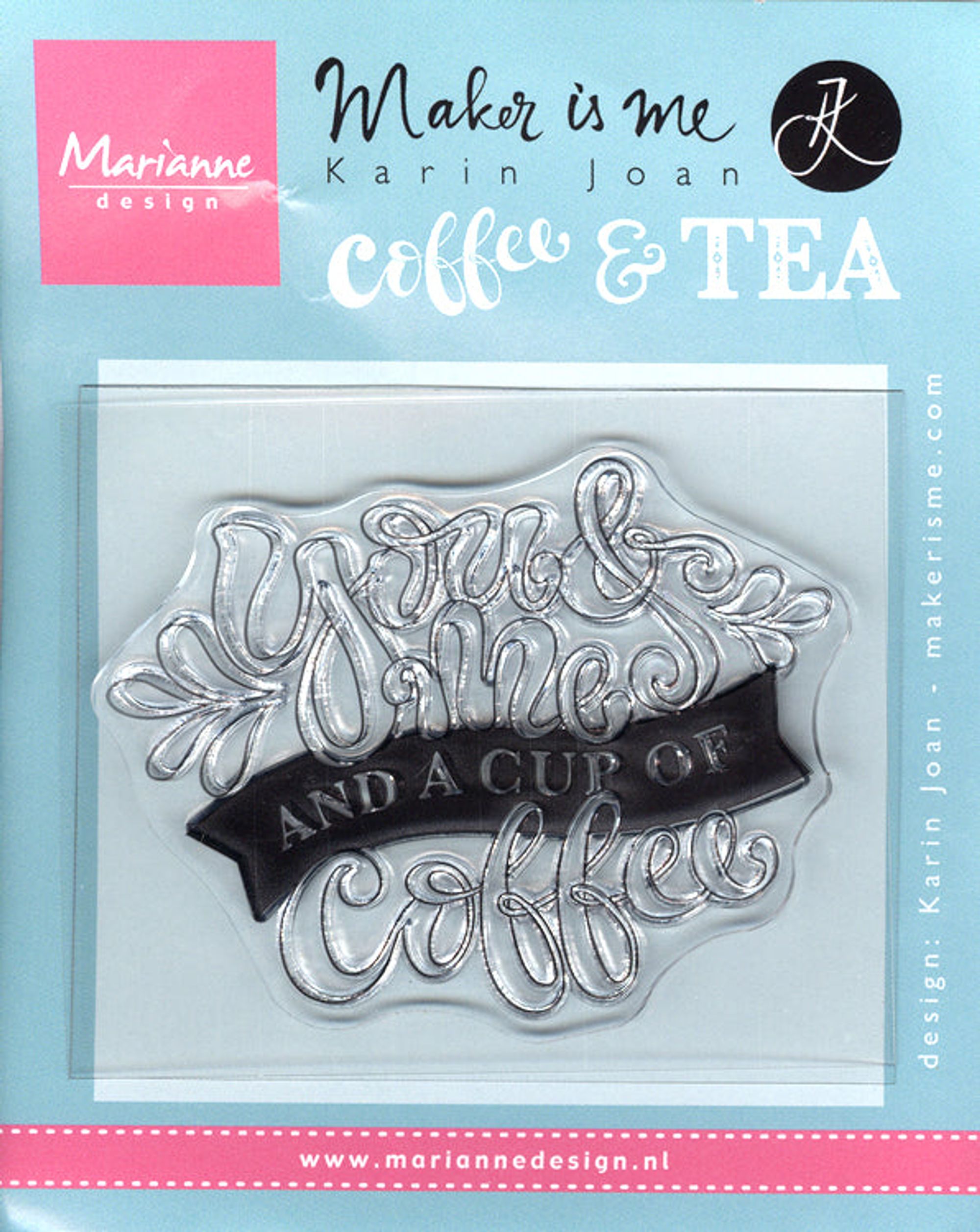 Marianne Design: Clear Stamp - Quote - You & Me And A Cup Of Coffee