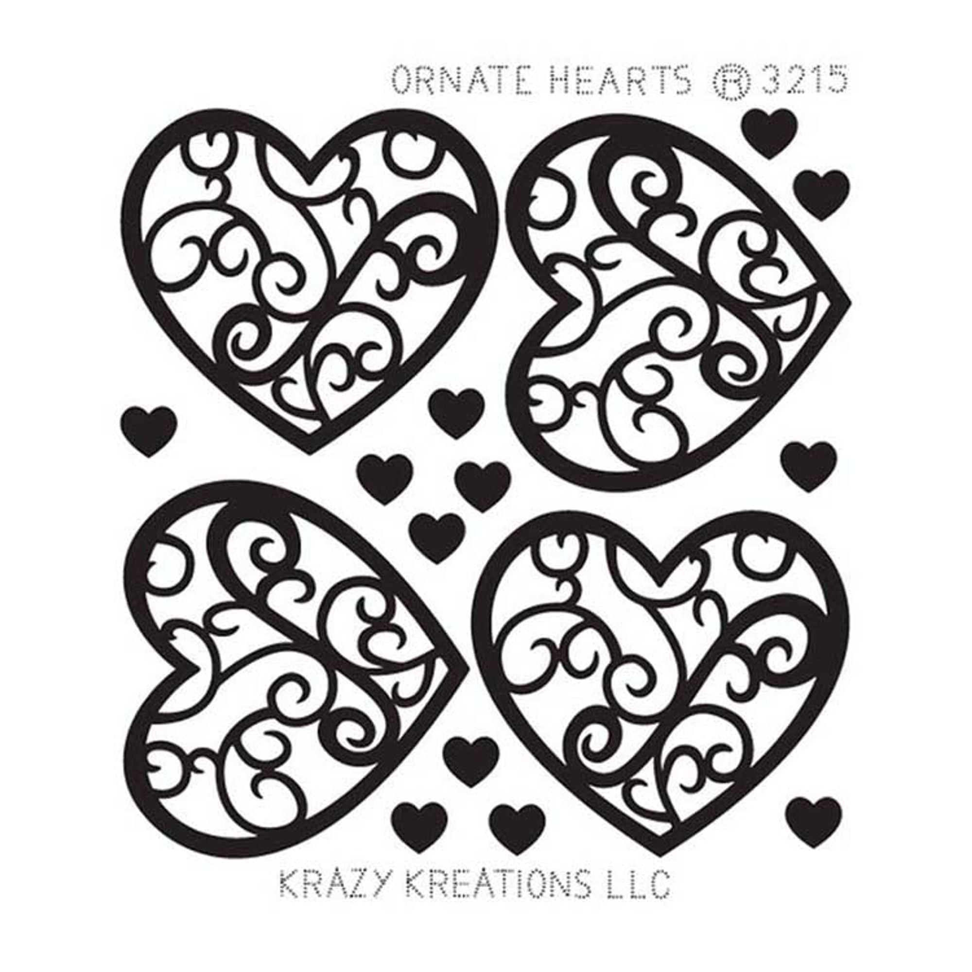 Krazy Kreations Double Stick Sticker - Ornate Heart