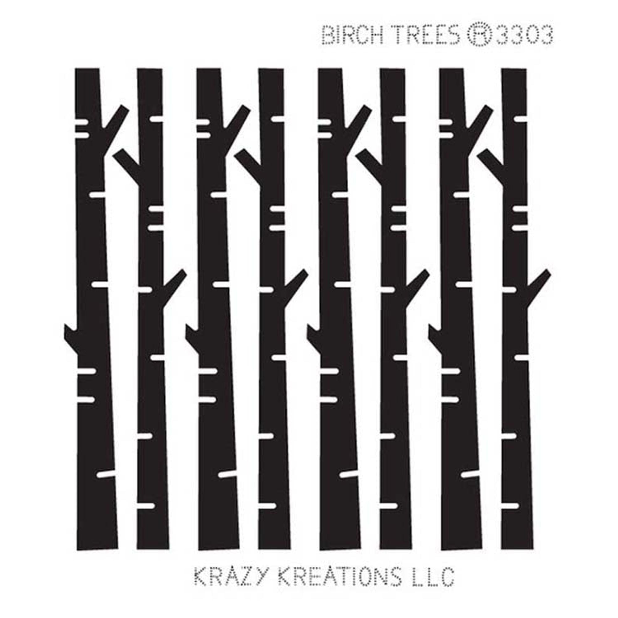 Krazy Kreations Double Stick Sticker - Birch Trees