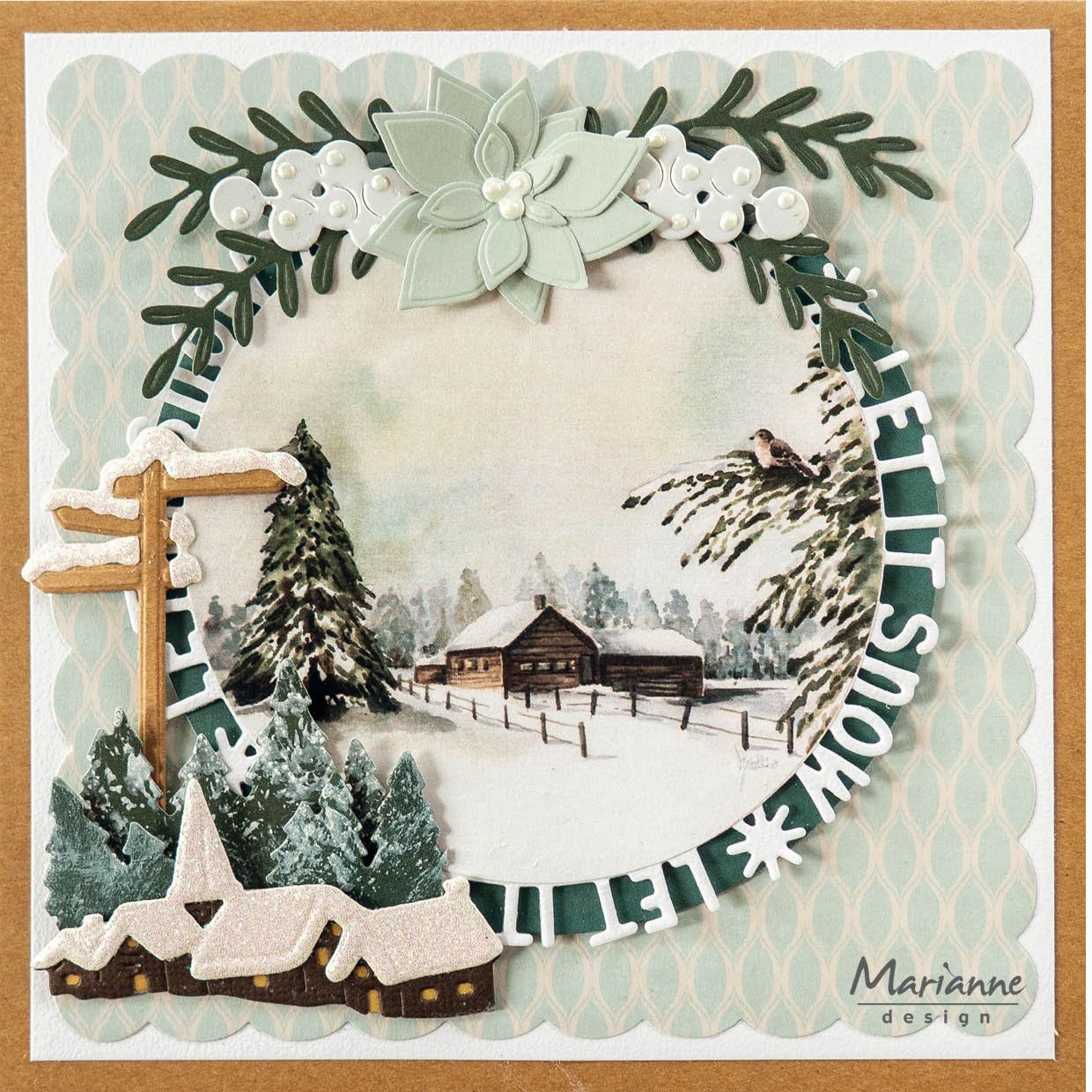 Marianne Design Craftables Die -  Let It Snow Circle By Marleen