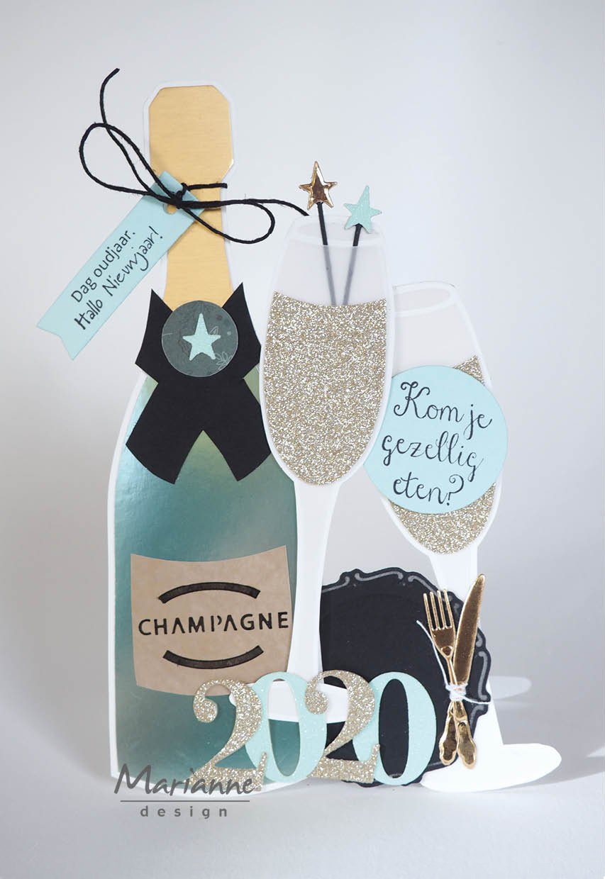 champagne bottle stencil