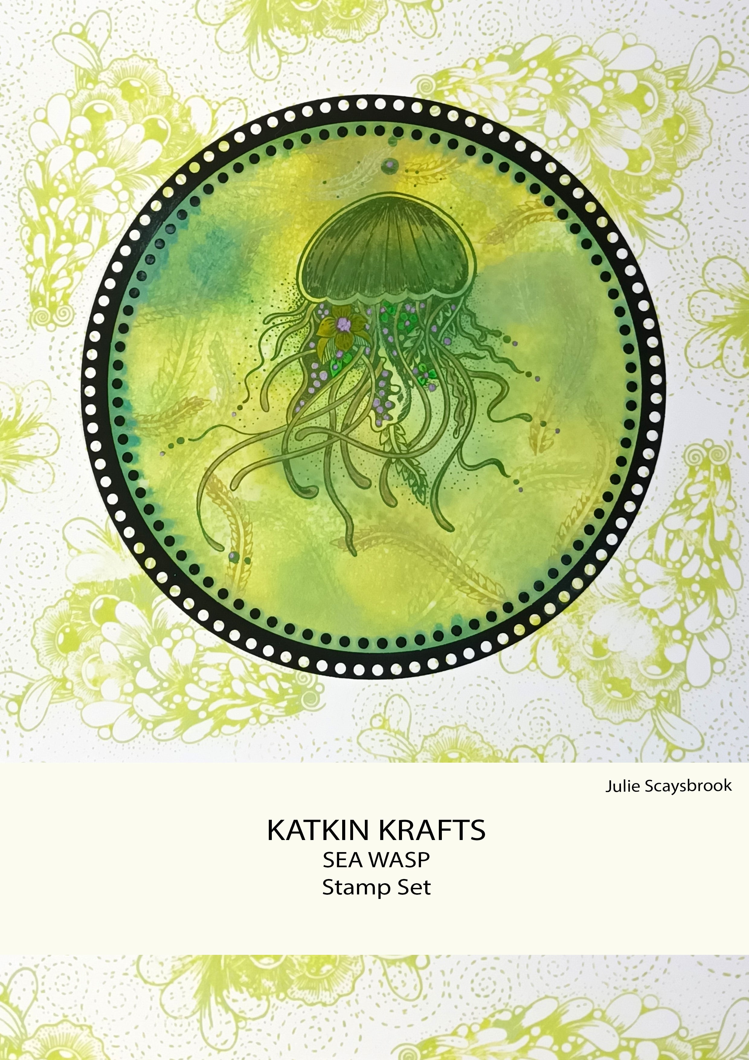 Katkin Krafts Sea Wasp 6 in x 8 in Clear Stamp Set