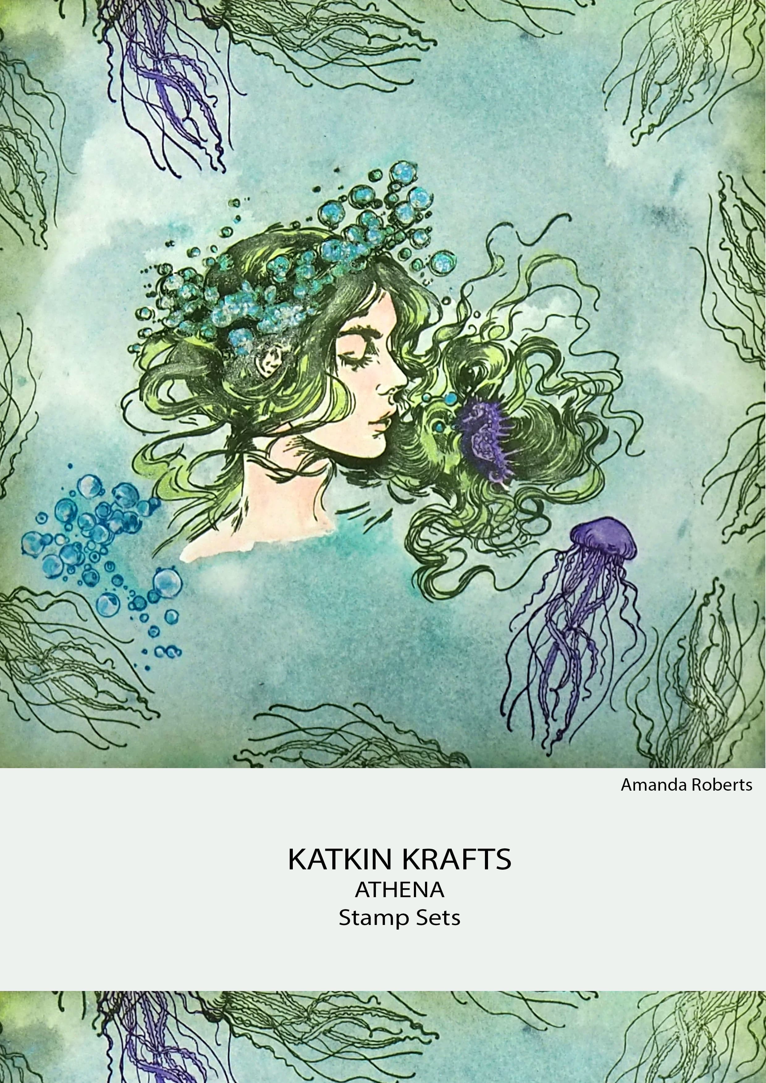 Katkin Krafts Athena 6 in x 8 in Clear Stamp Set