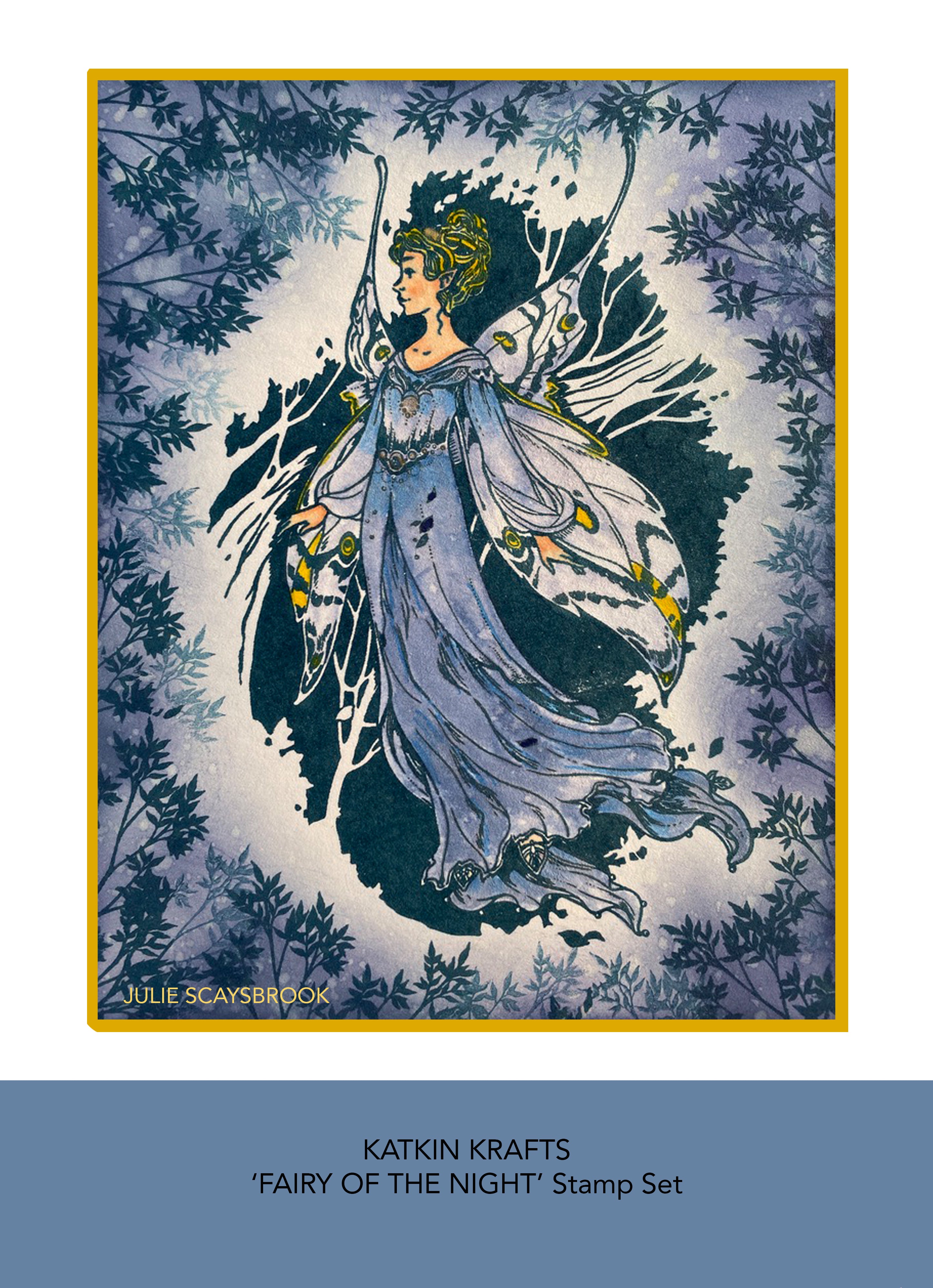 Katkin Krafts Fairy Of the Night 6 in x 8 in Clear Stamp Set