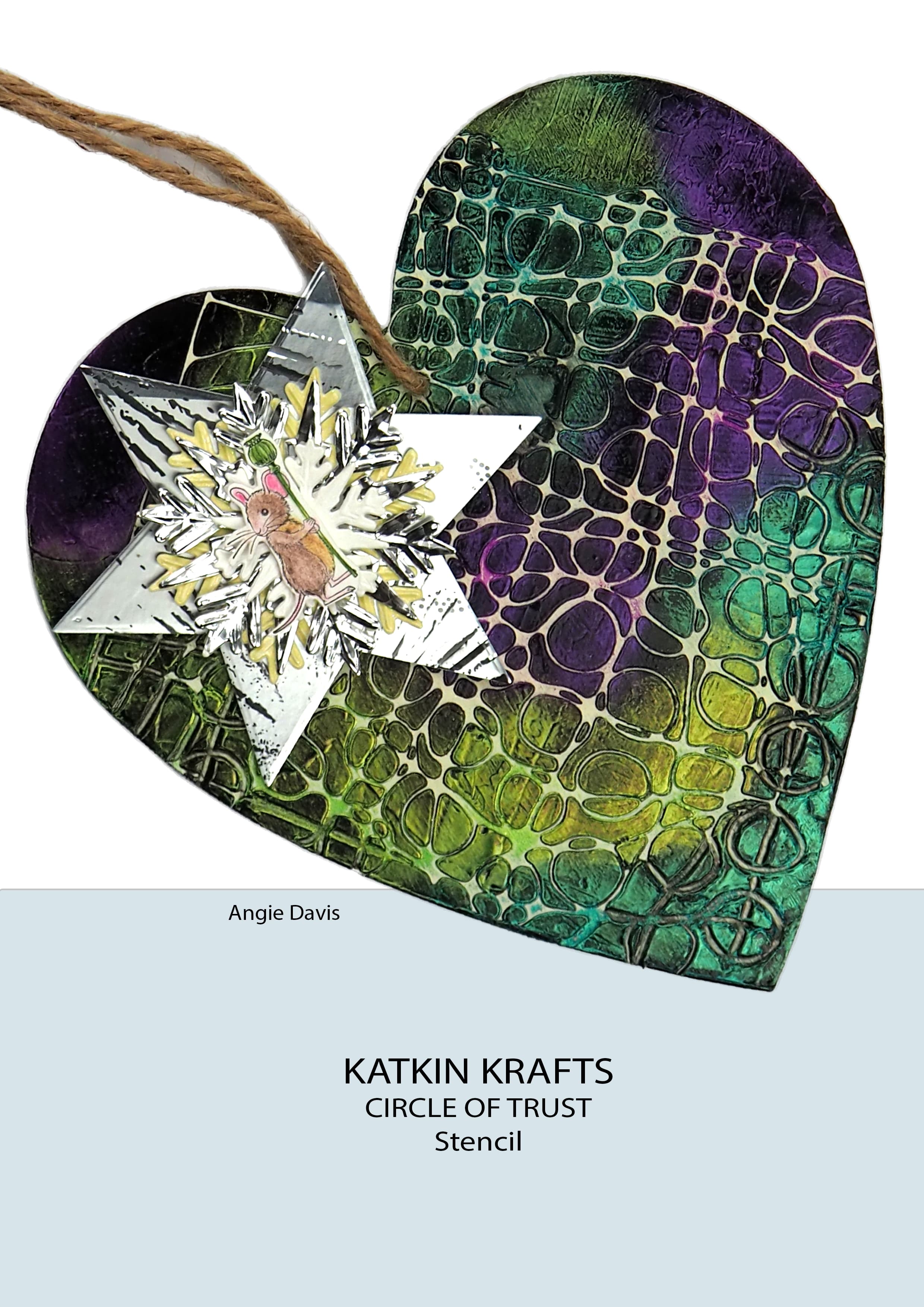 Katkin Krafts Circle Of Trust 7 in x 7 in Stencil