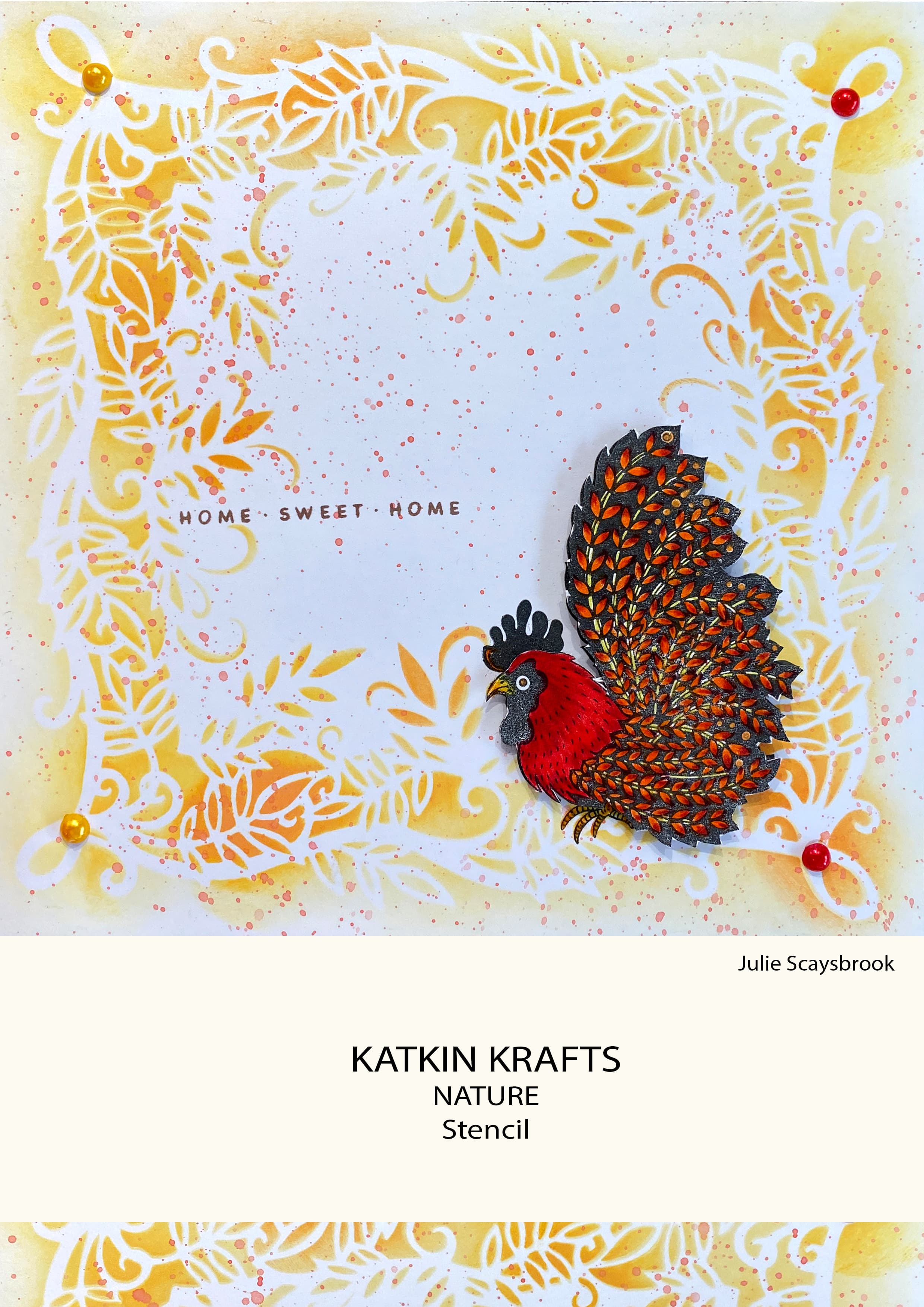 Katkin Krafts Nature 7 in x 7 in Stencil