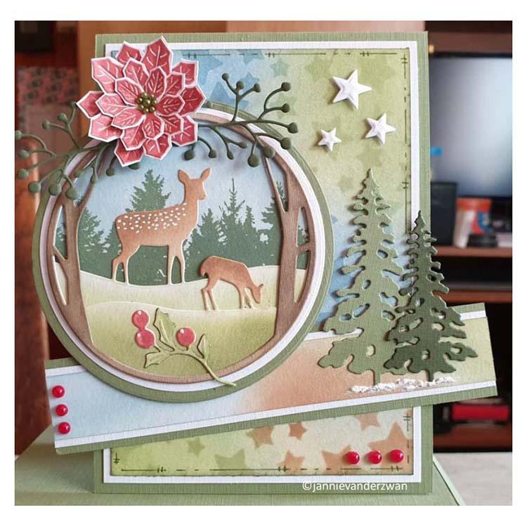 Nellie's Choice Layered Combi Dies Round Deer A