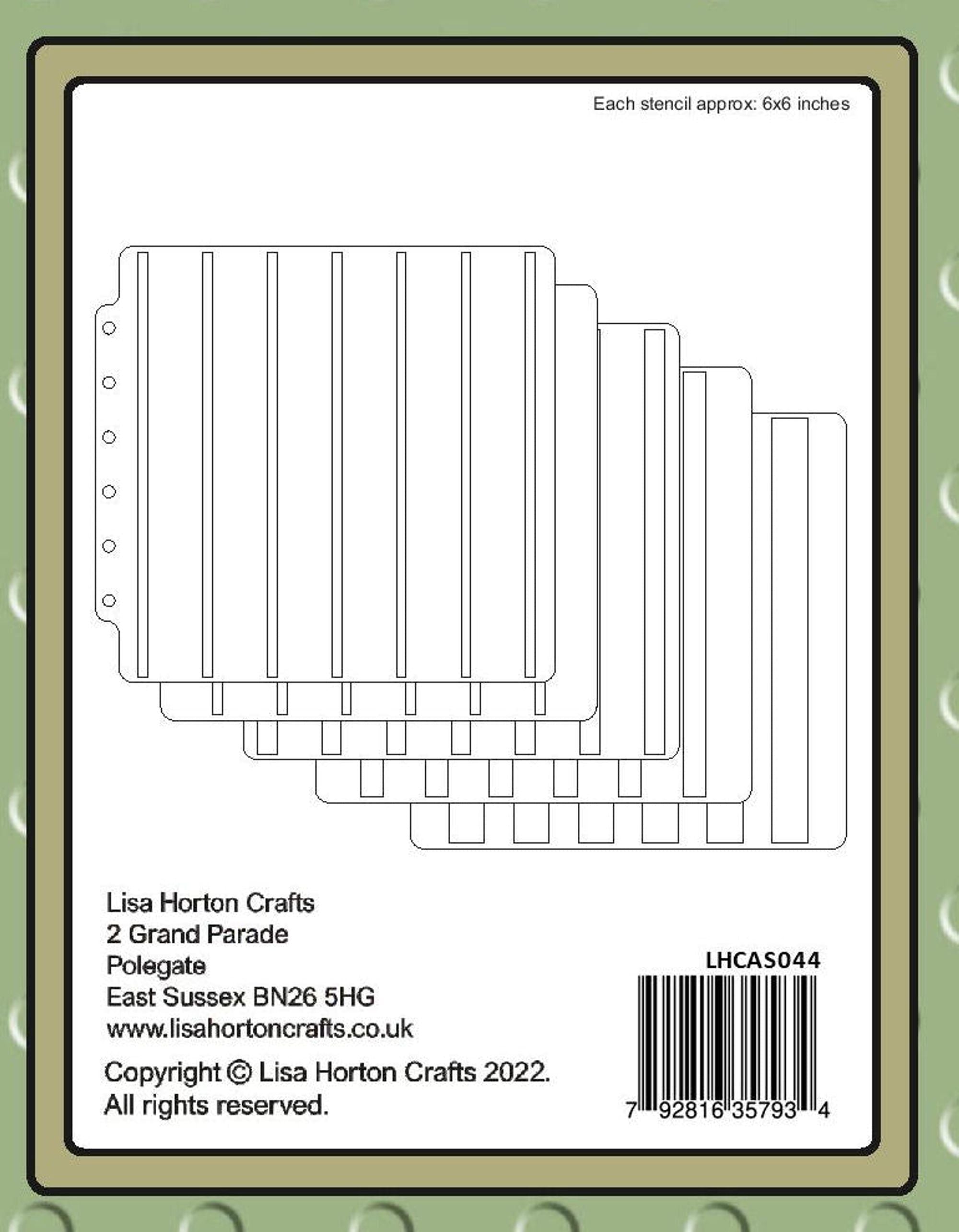 Lisa Horton 6x6 Layering Stencils - Layering Twisted Stripes
