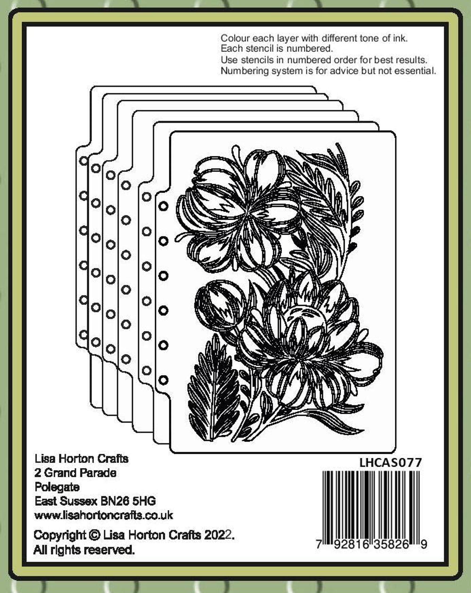 Lisa Horton 5x7 Layering Stencils - Blooming Marvellous