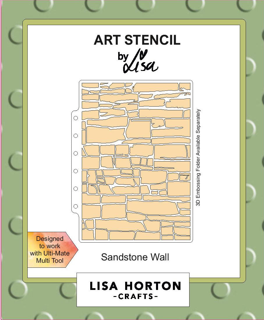 Lisa Horton Crafts Sandstone Wall 5x7 Art Stencil