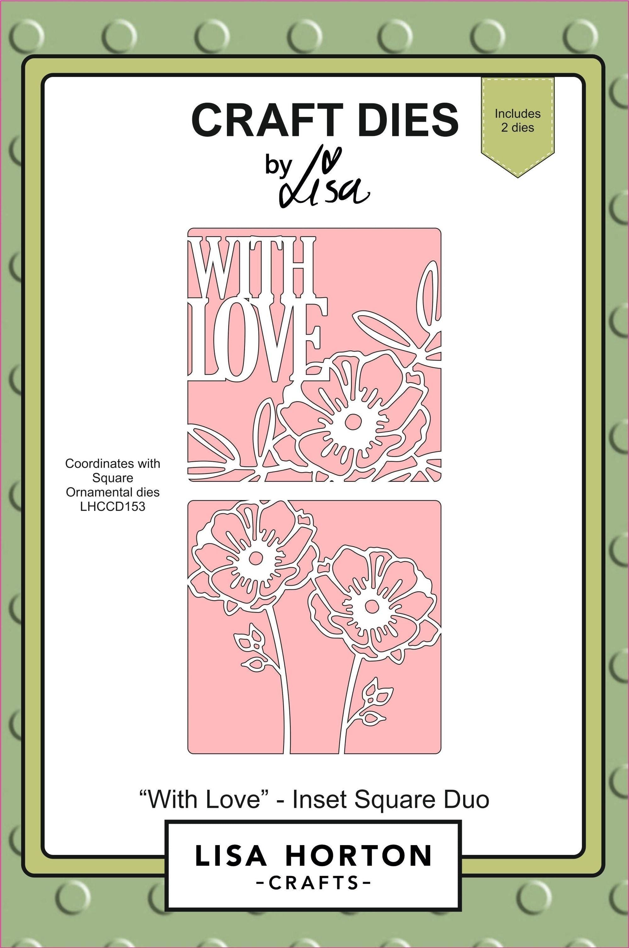 With Love Inset Square Duo Die Set