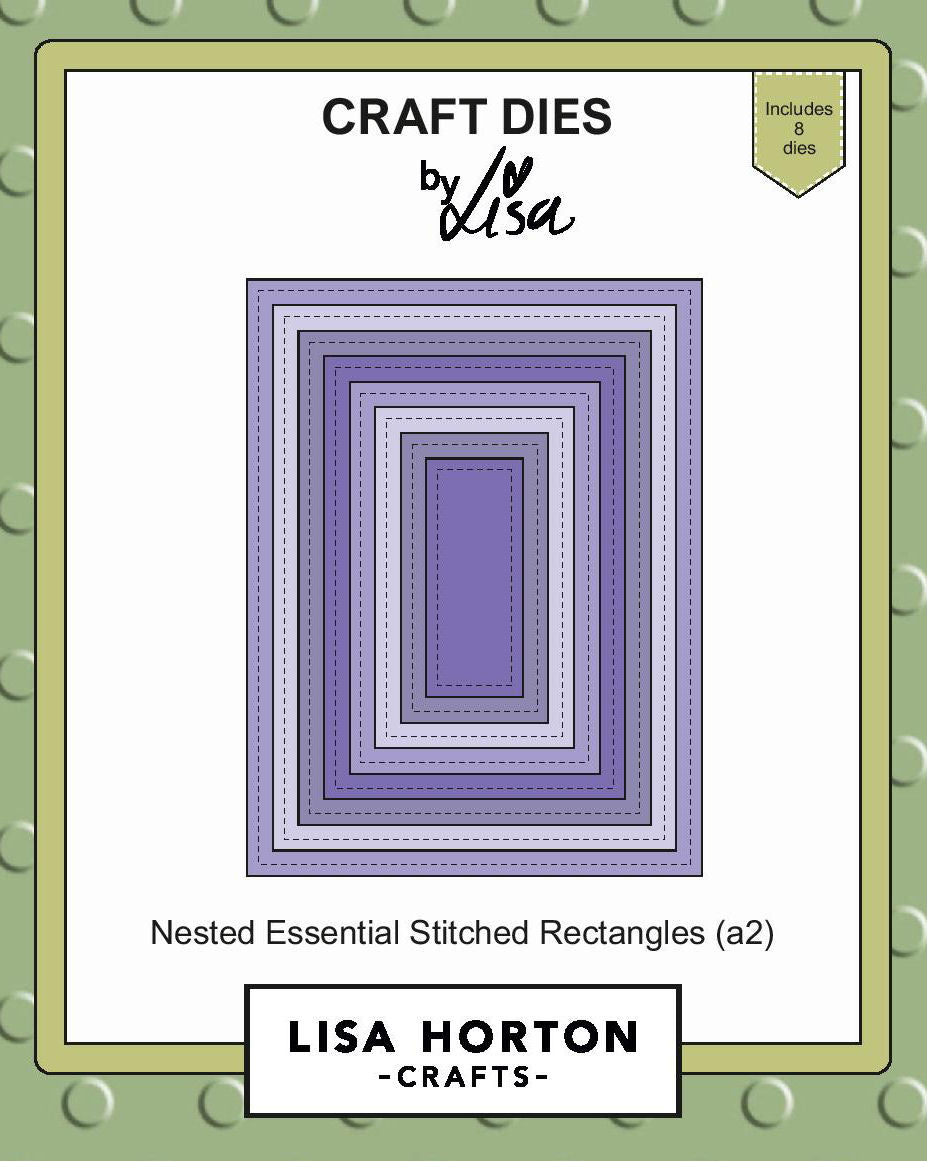 Lisa Horton Crafts Die Set - Nested Essential Stitched Rectangles (a2)