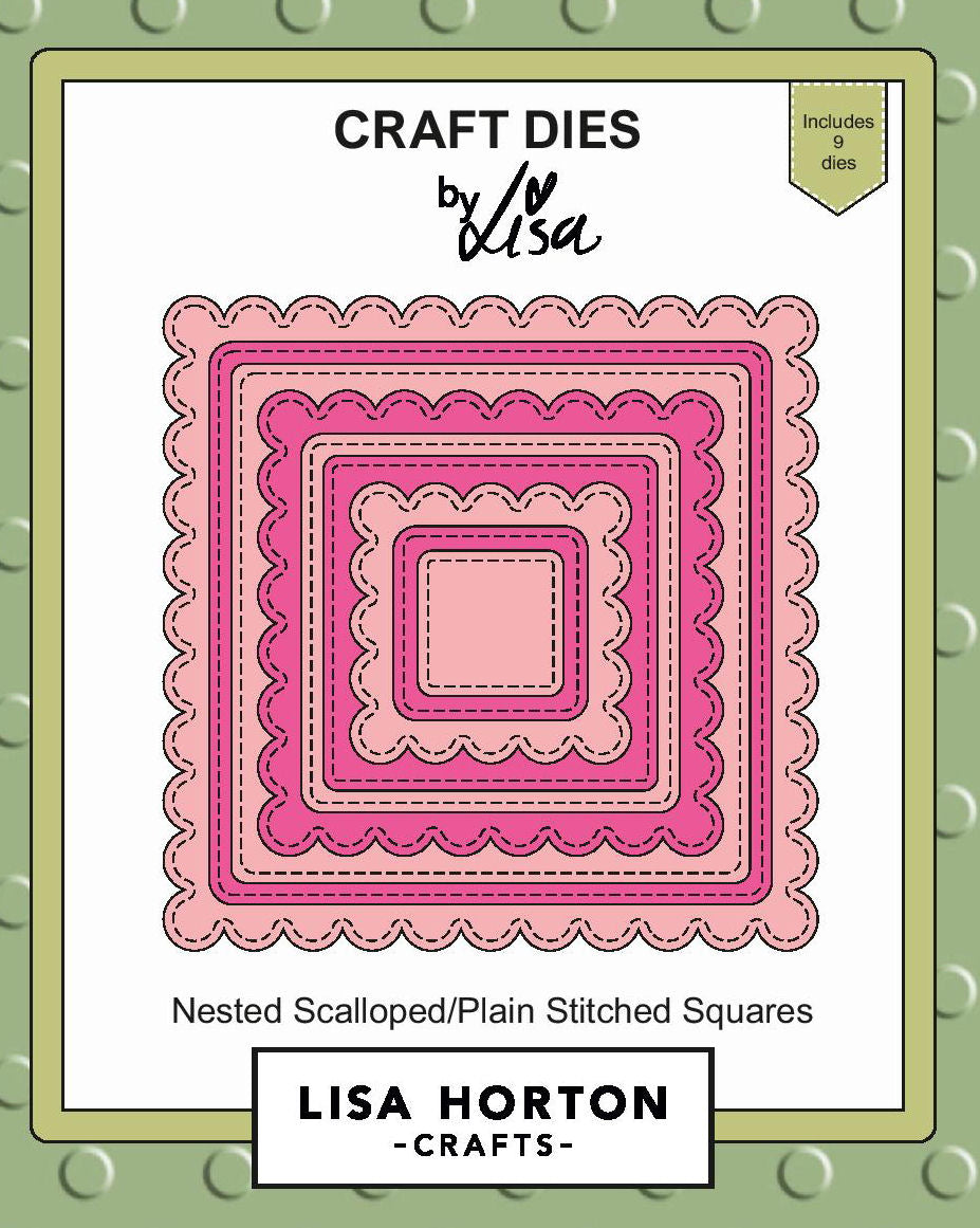 Lisa Horton Crafts Die Set - Nested Scalloped Square