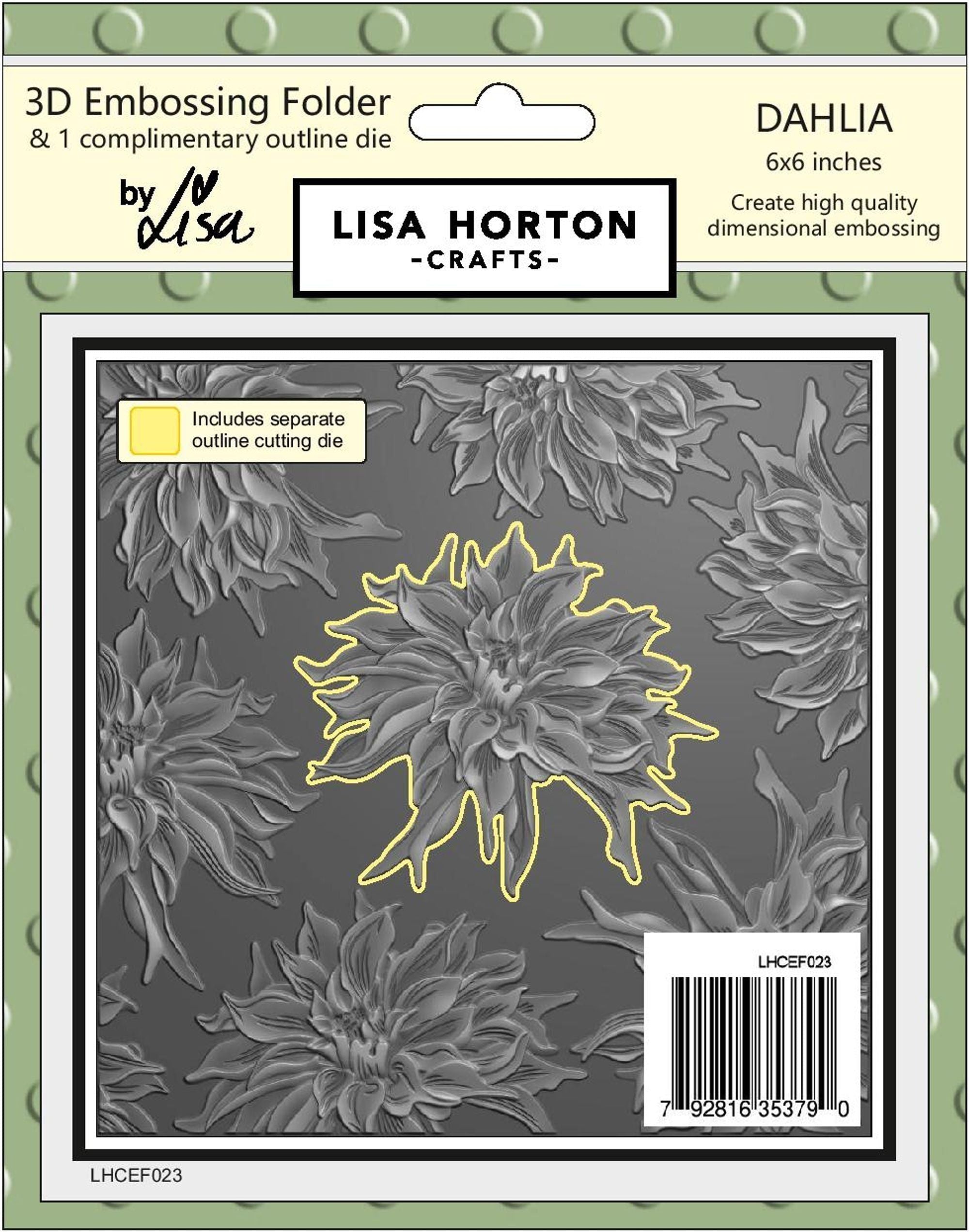 Dahlia 6x6 3D Embossing Folder With Cutting Die